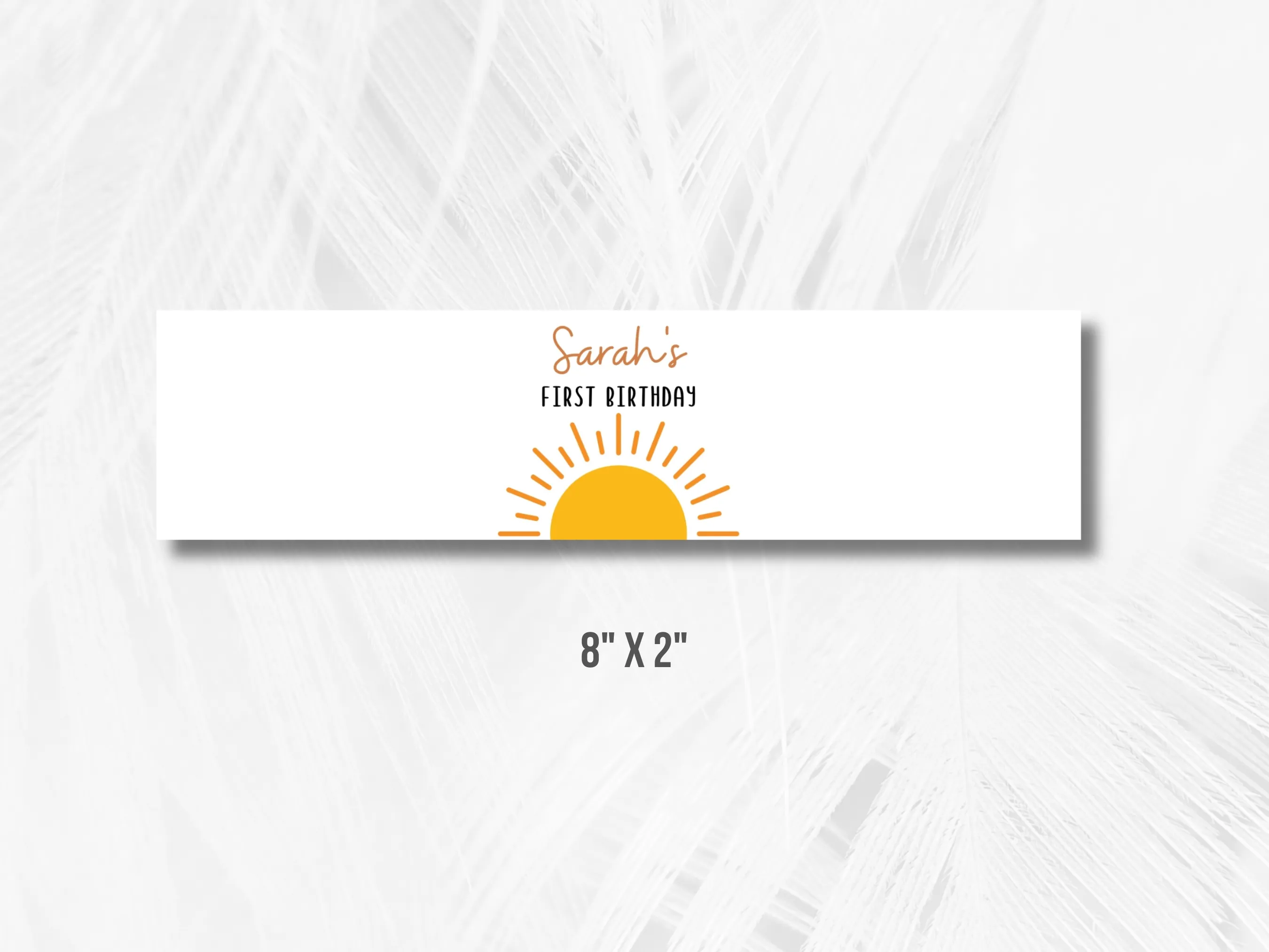 Sunshine Birthday Water Bottle Labels | First Trip Around the Sun Bottle Wraps | Editable Canva Template | Digital Download