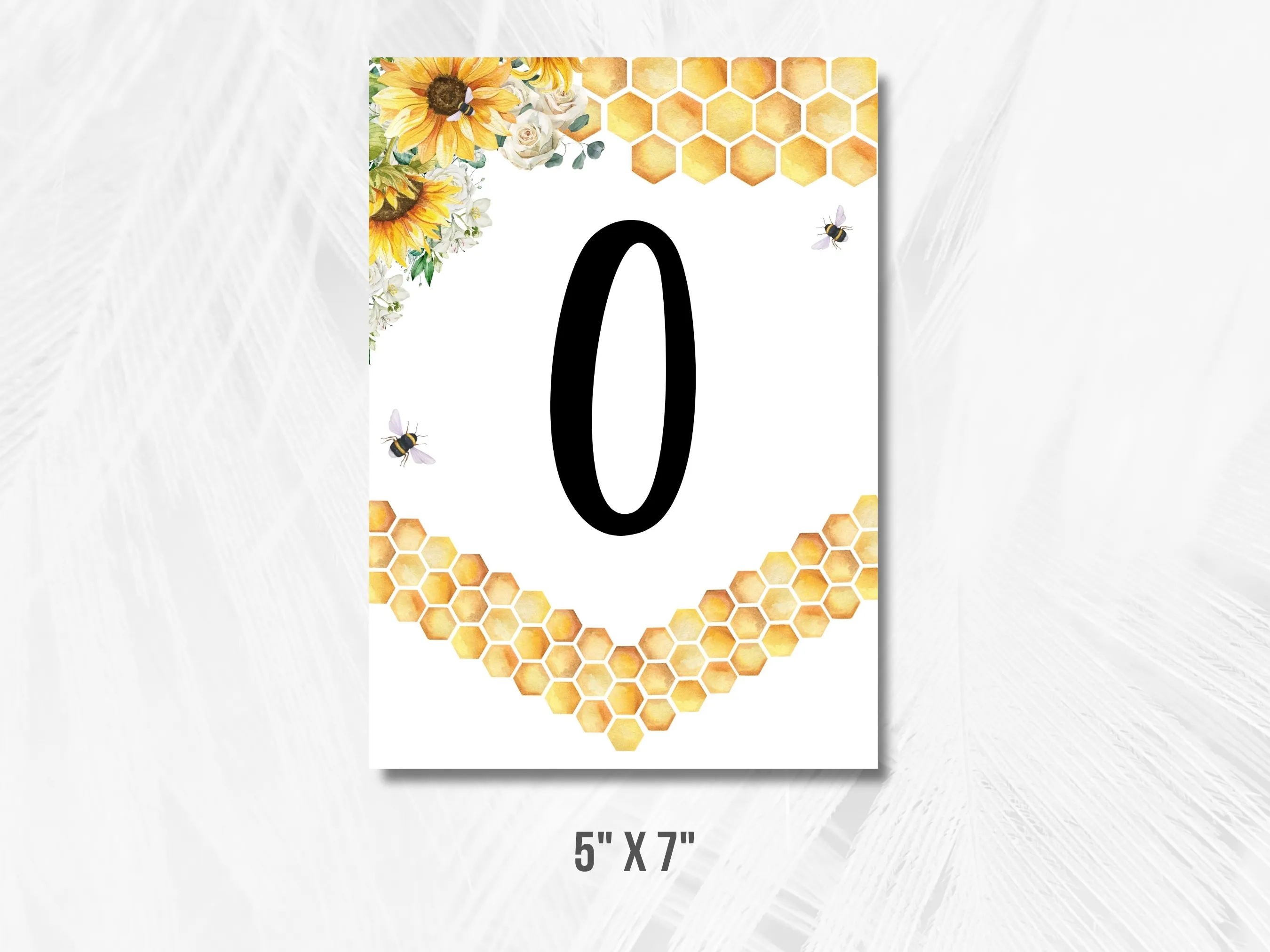 First Bee Day High Chair Banner | Sunflower Bumble Bee One Birthday Banner | Editable Canva Template | Digital Download