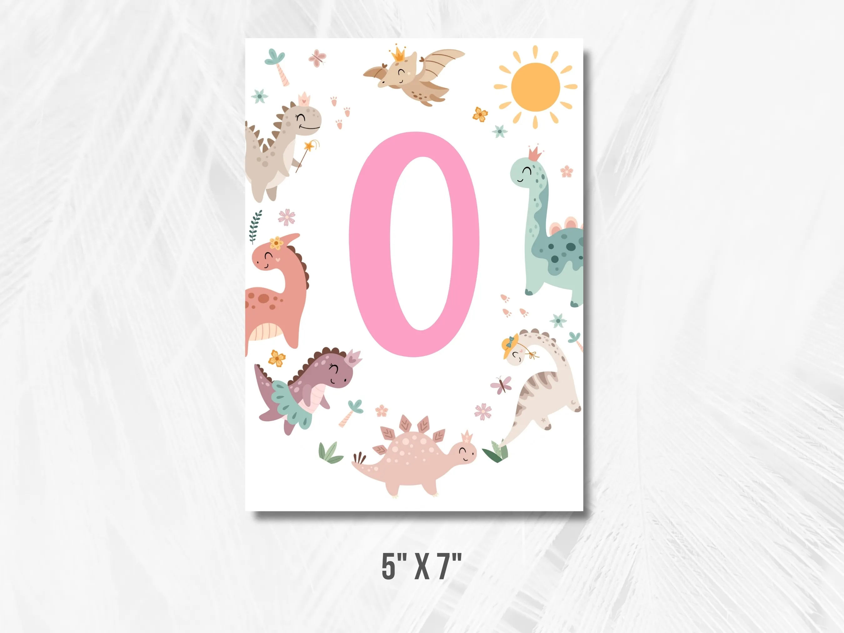 Baby Girl Dinosaur High Chair Banner | Jurassic Birthday ONE Banner | Dino Party Garland | Editable Canva Template | Digital Download