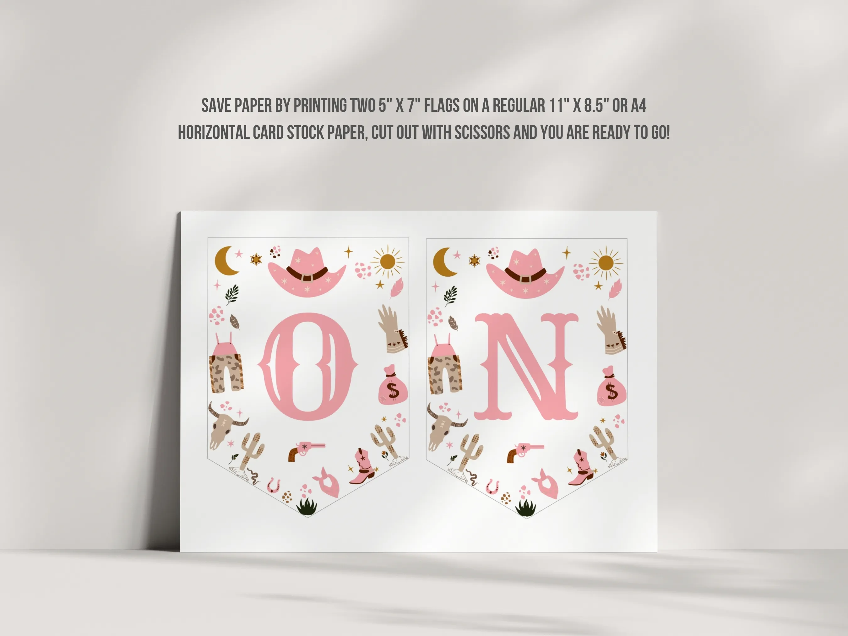 My First Rodeo Birthday High Chair Banner | Cowgirl Birthday ONE Banner | Western Birthday Party Banner | Editable Canva Template | Digital Download