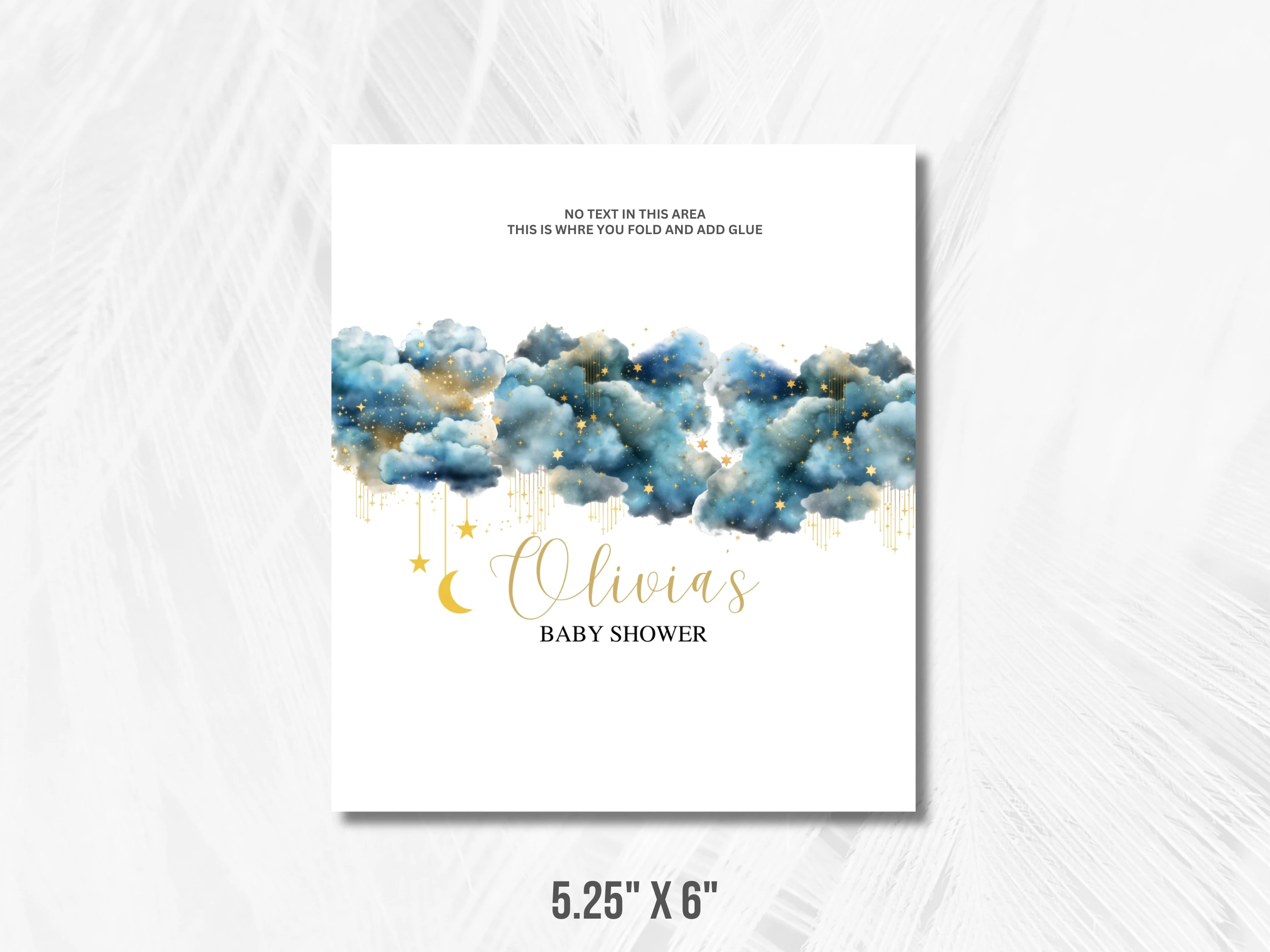 Twinkle Little Star Baby Shower Chocolate Wrapper | Over The Moon Candy Bar Label | Editable Canva Template | Digital Download