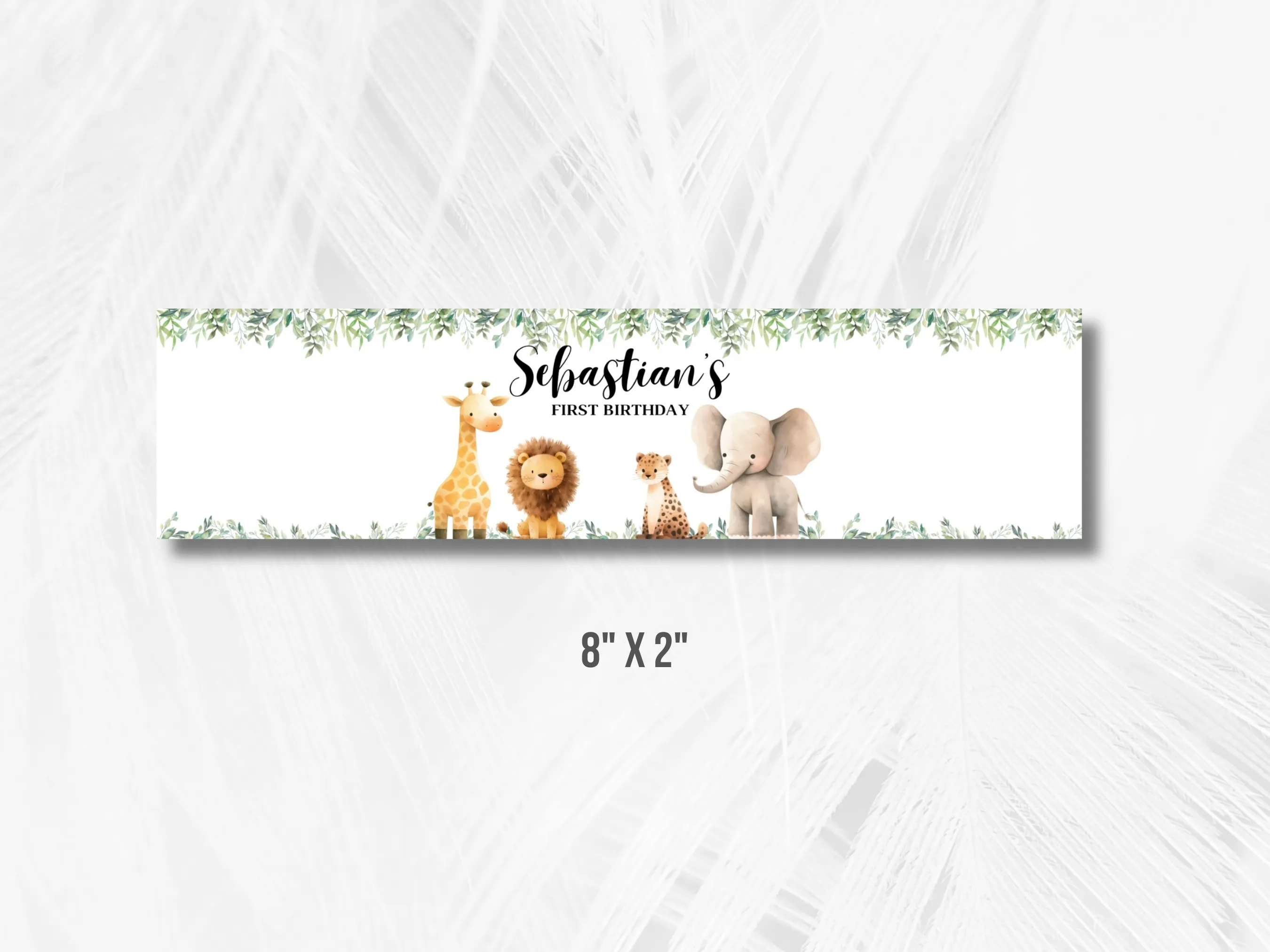 Wild One Birthday Water Bottle Labels | Safari Water Bottle Stickers | Jungle Party Bottle Wraps | Editable Canva Template | Digital Download