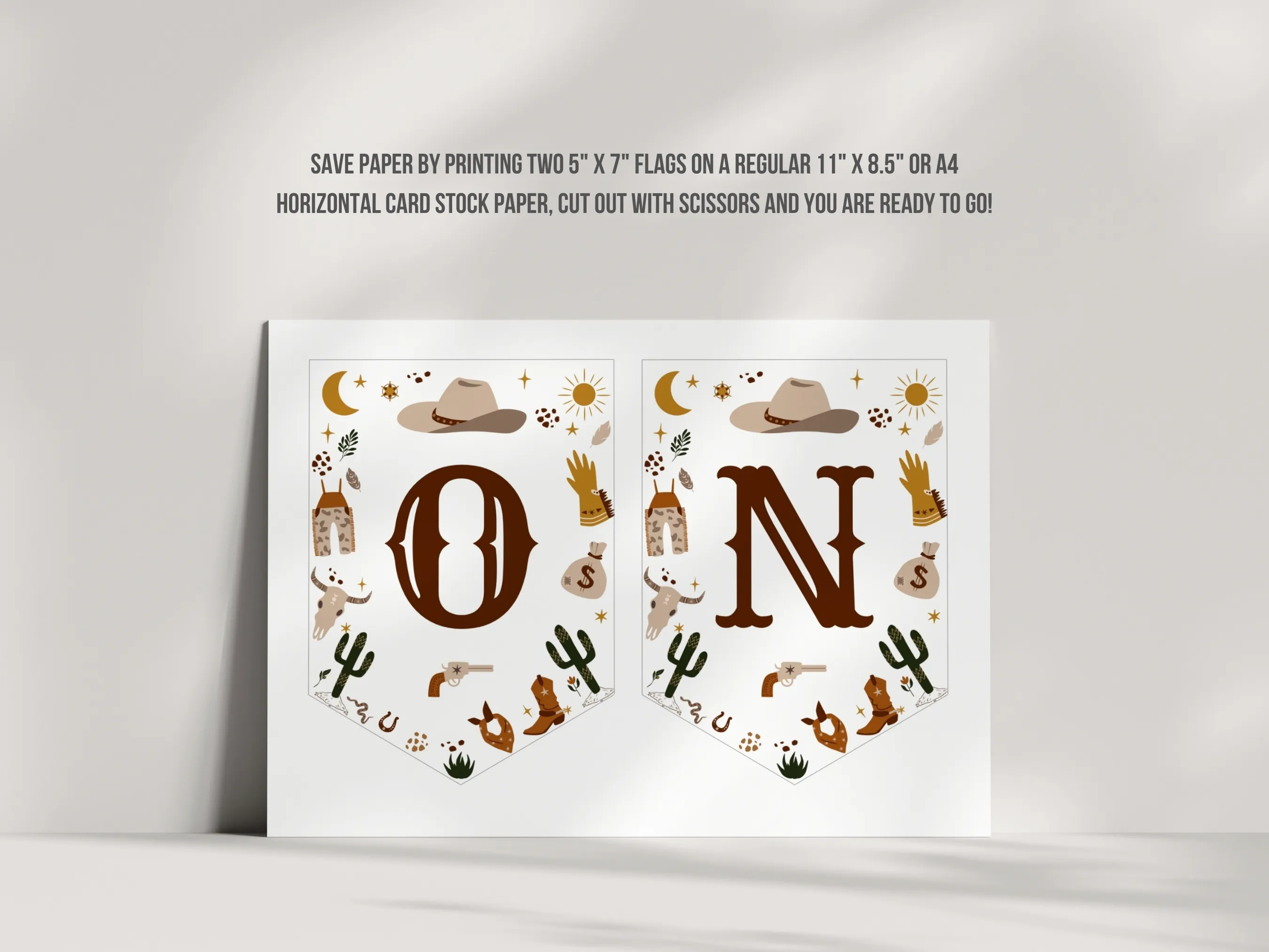 My First Rodeo Birthday High Chair Banner | Cowboy Birthday ONE Banner | Western Birthday Banner | Editable Canva Template | Digital Download
