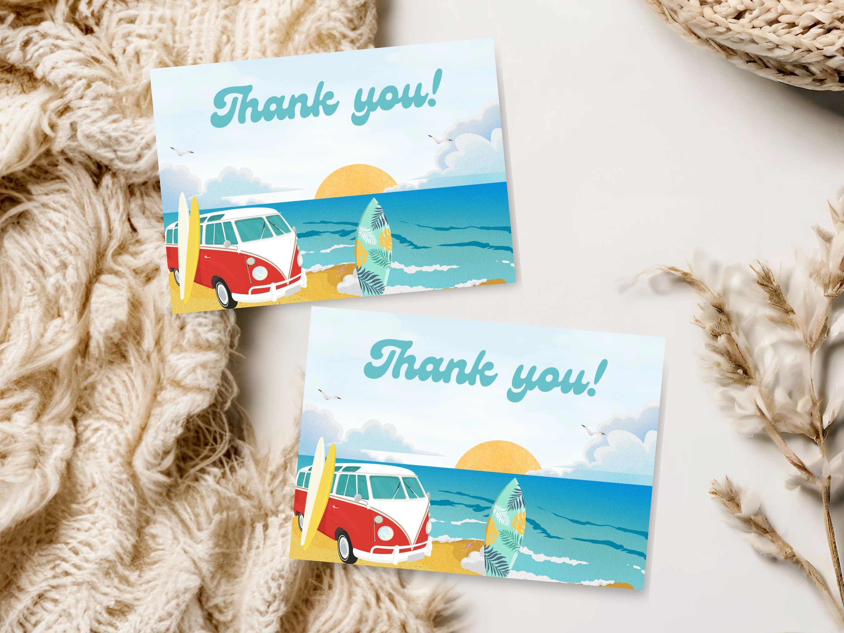 Baby On Board Baby Shower Invitation Set | Ocean Surf Starter Pack For Baby Boy | Editable Canva Template | Digital Download