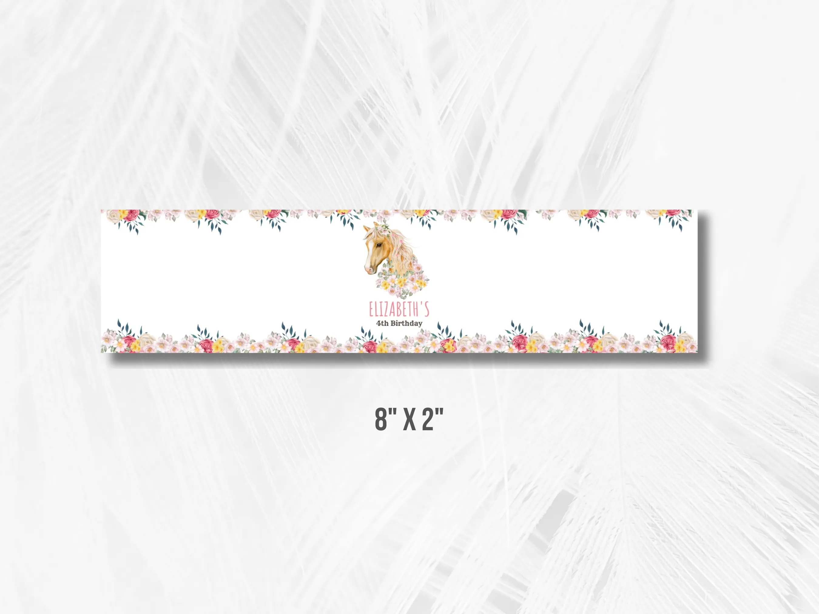 Horse Birthday Water Bottle Labels | Pony Bottle Wraps | Cowgirl Party Bottle Stickers | Editable Canva Template | Digital Download
