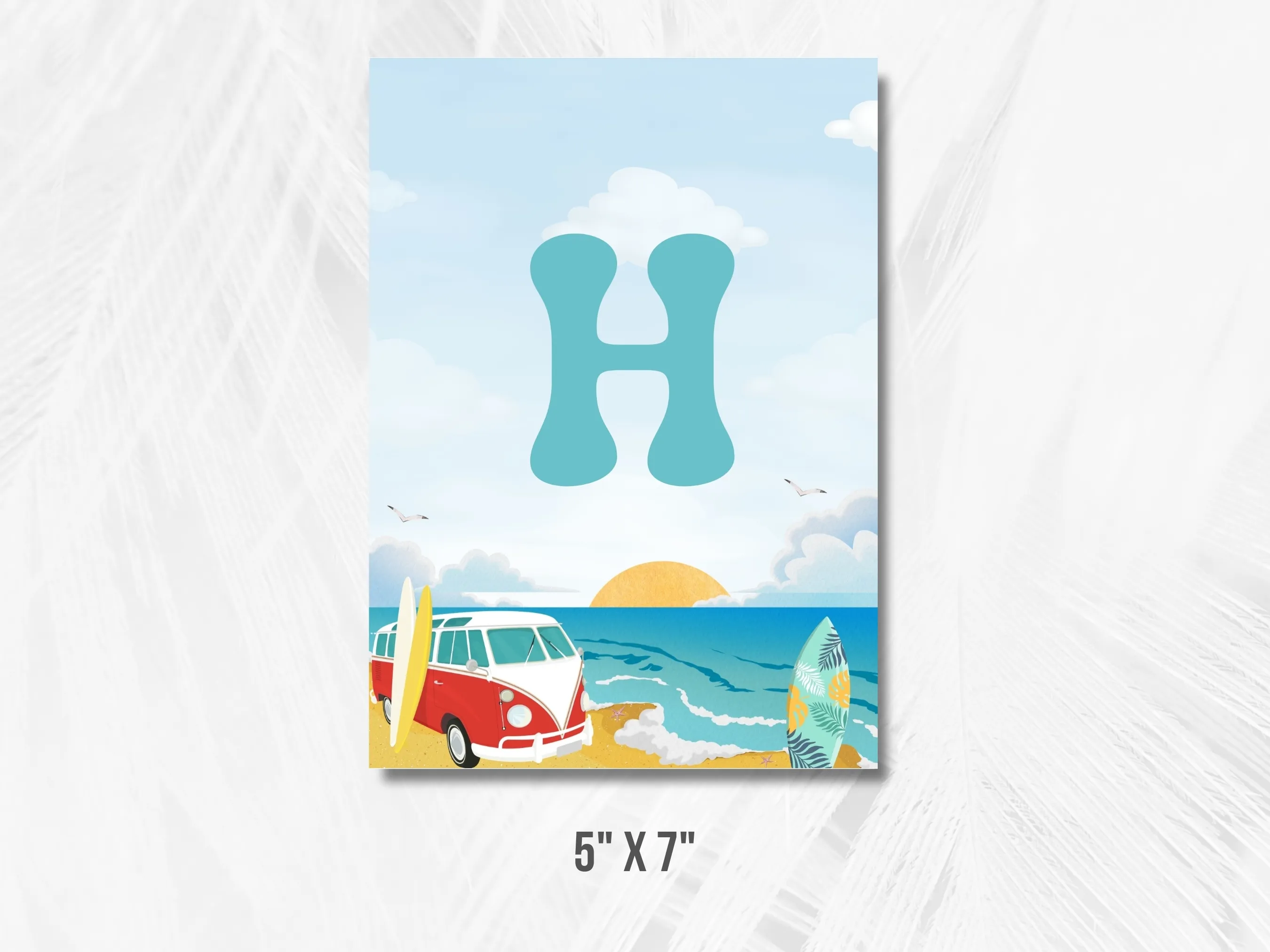The Big One Happy Birthday Banner | Surf Decor Birthday Bunting | Beach Party Birthday Banner | Editable Canva Template | Digital Download