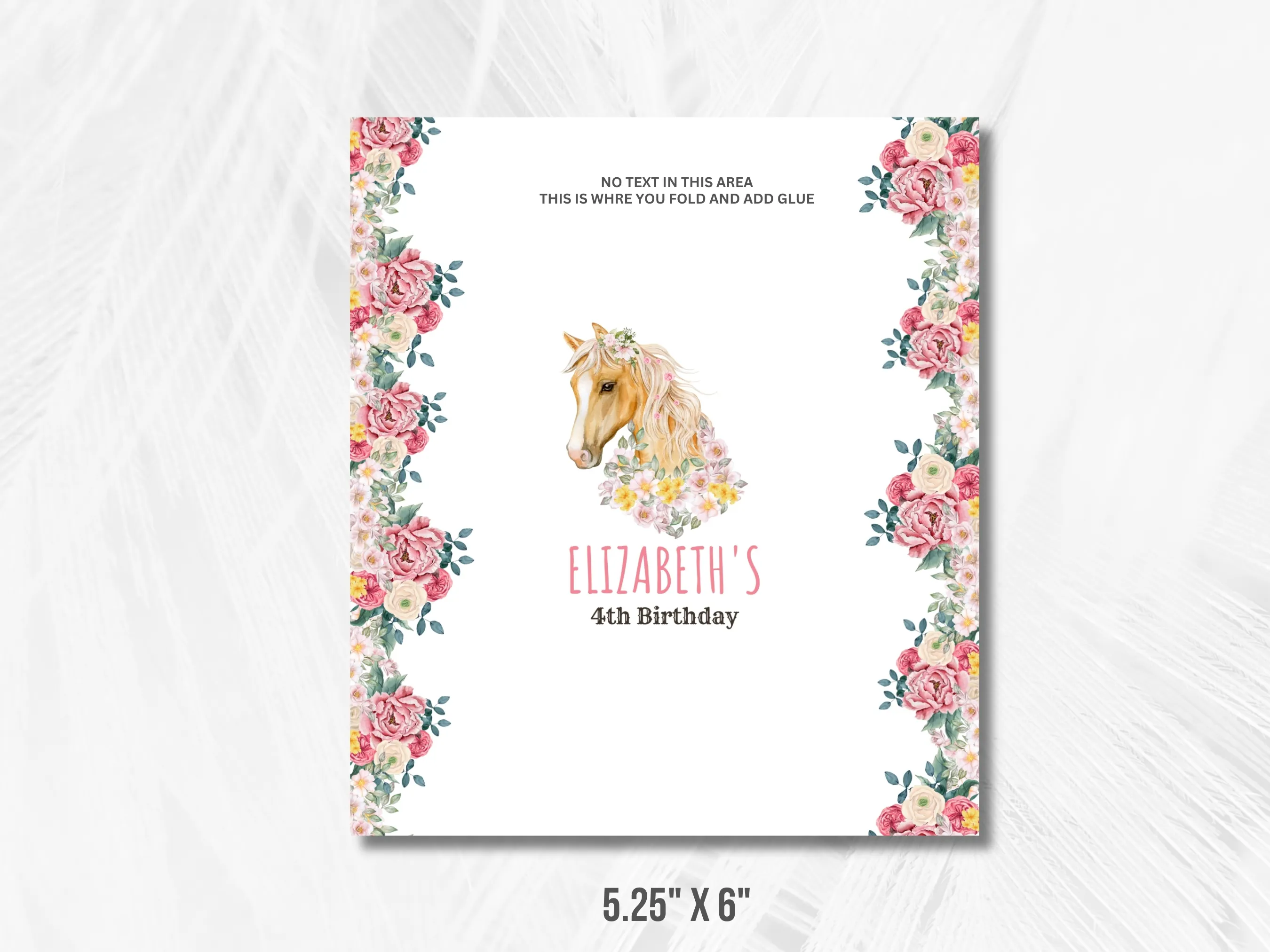 Horse Birthday Chocolate Wrappers | Floral Pony Candy Wrappers | Western Pony Candy Bar Labels | Editable Canva Template | Digital Download