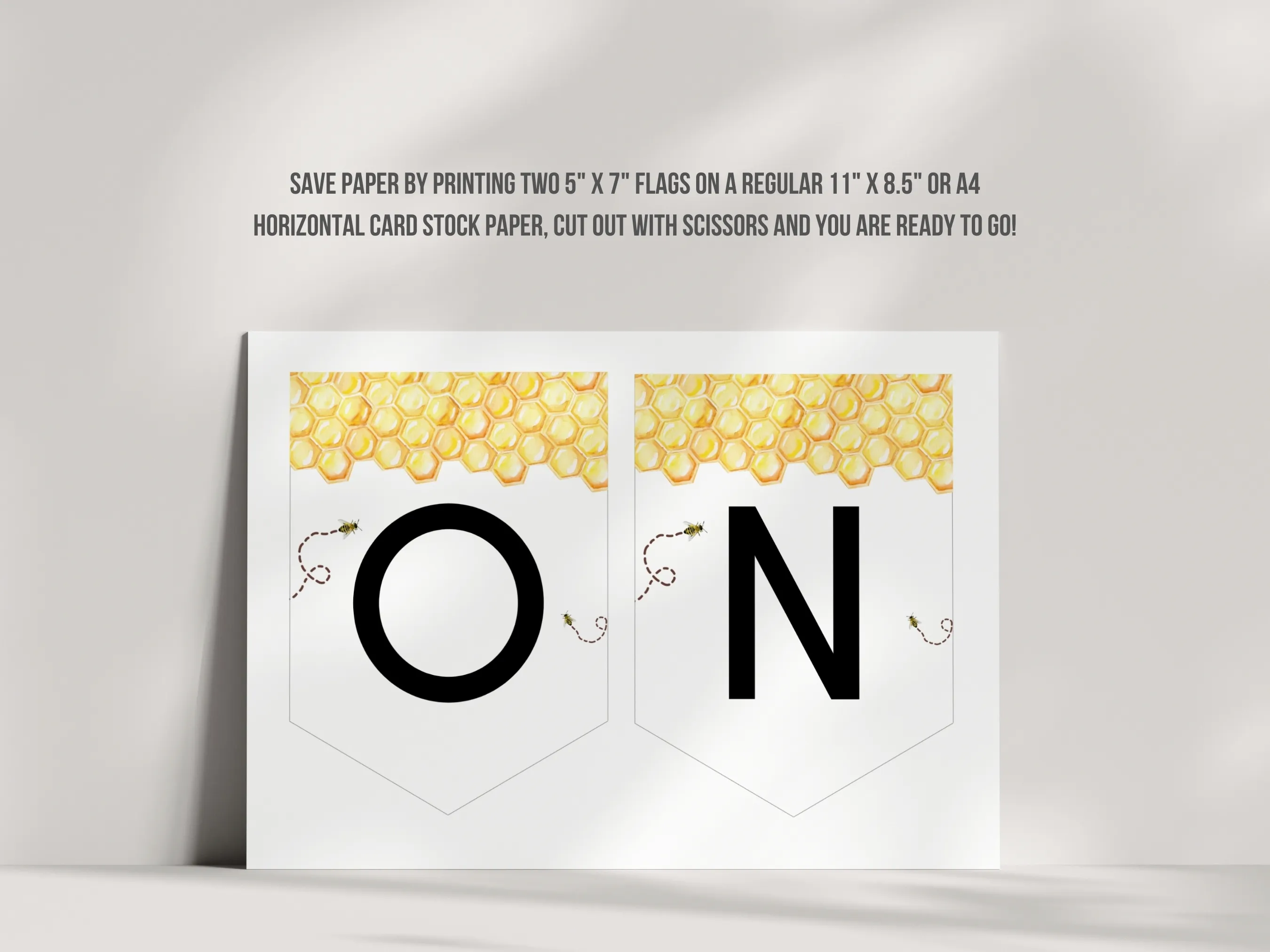 First Bee Day Birthday High Chair Banner | Bumble Bee ONE Banner | Honey Bee Birthday Bunting | Editable Canva Template | Digital Download