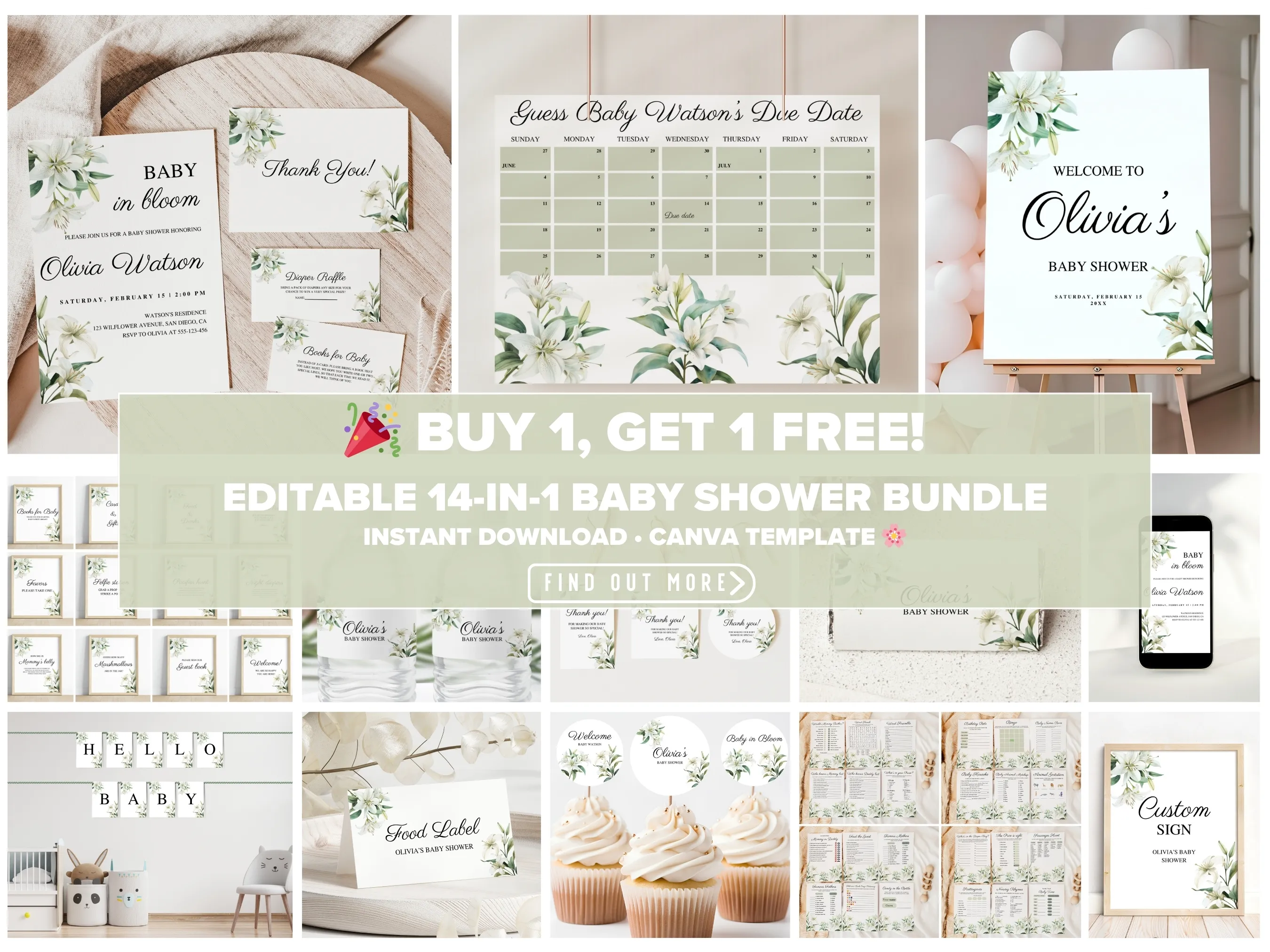 Wildflower Baby Shower Theme