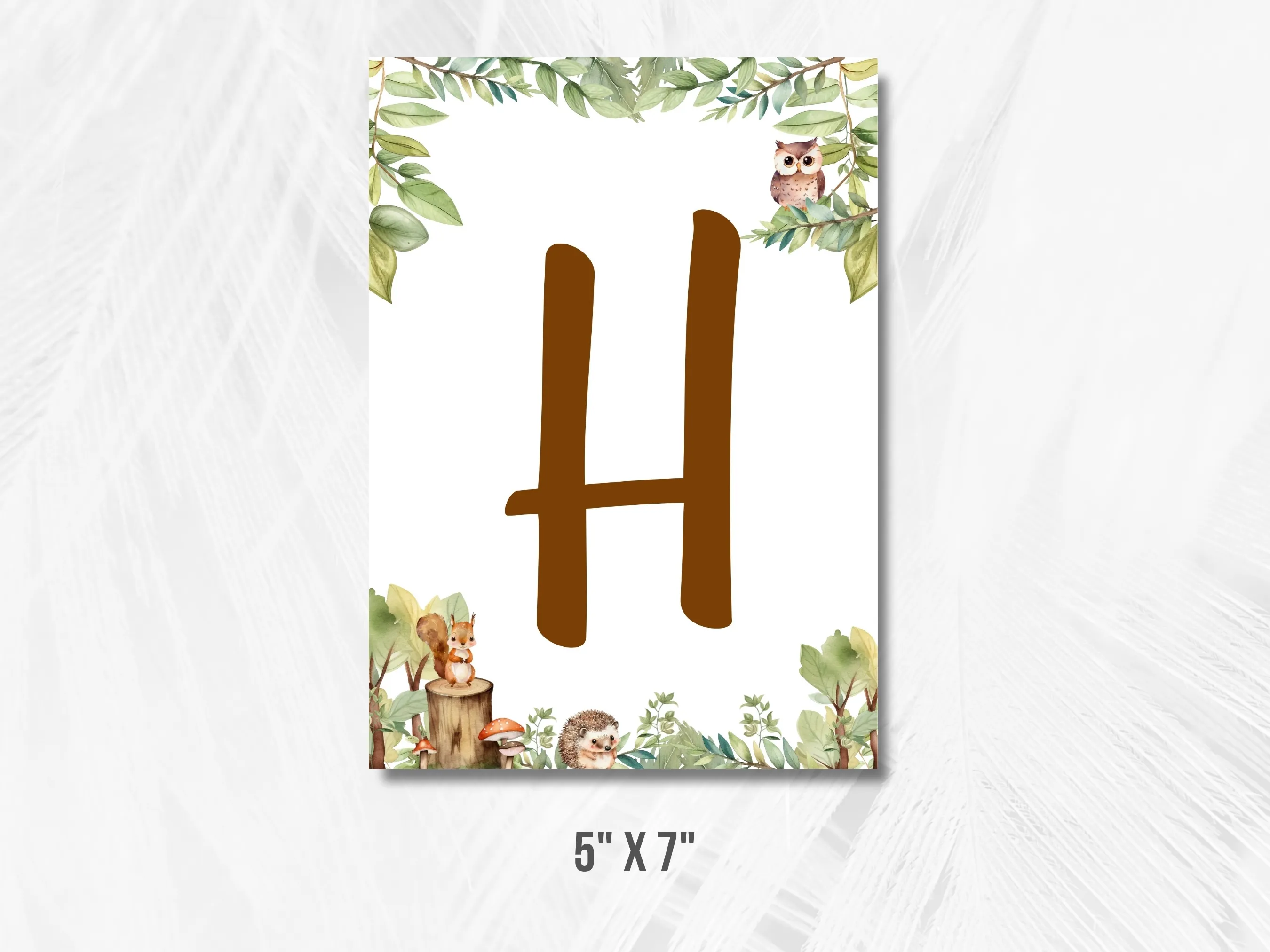 Woodland Theme Party Happy Birthday Banner | Wild One Animals Birthday Bunting | Editable Canva Template | Digital Download