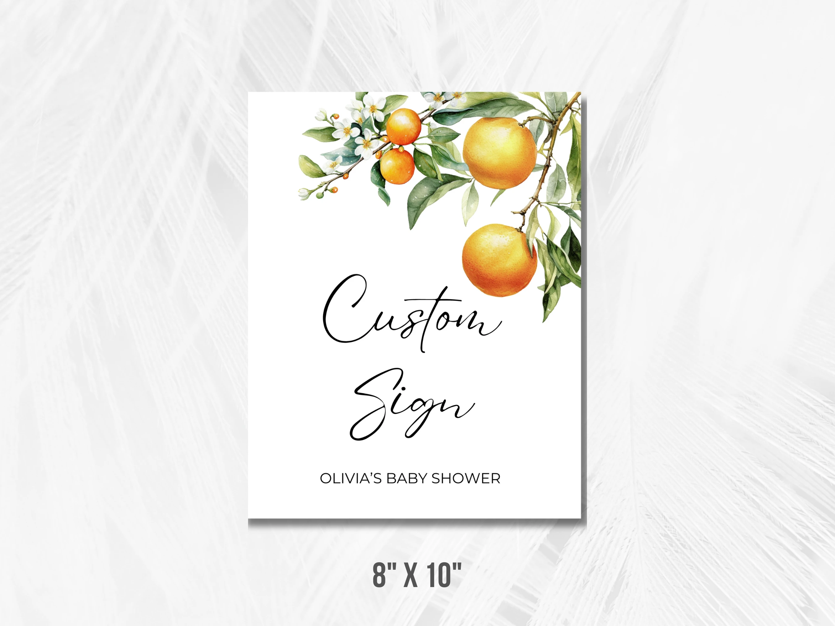 Little Cutie Baby Shower Table Sign | Orange Late Night Diapers Sign | Pacifier Hunt Sign | Editable Canva Template | Digital Download