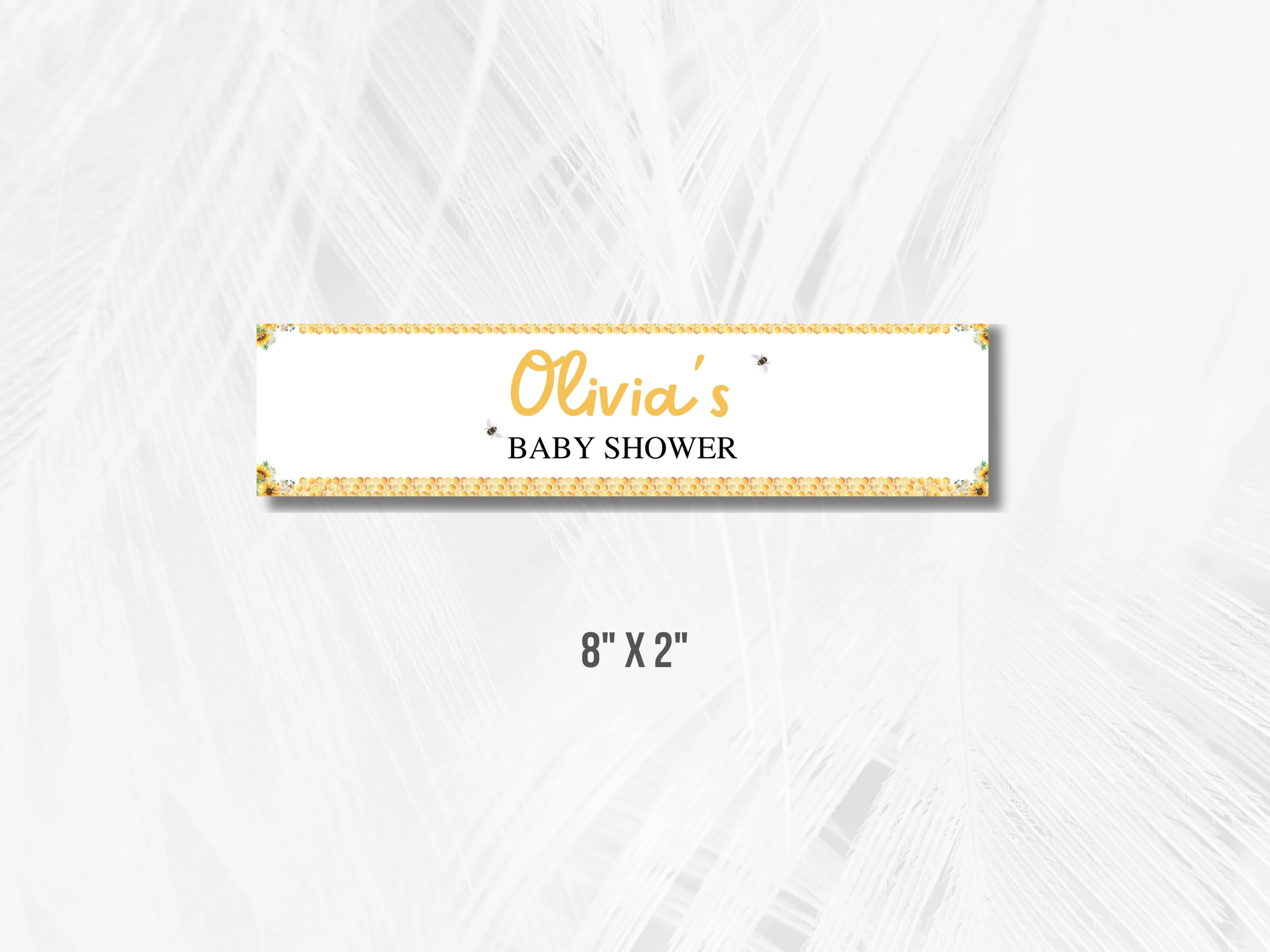 Bumble Bee Baby Shower Water Bottle Label | Honey Bee Bottle Sticker | Editable Canva Template | Digital Download