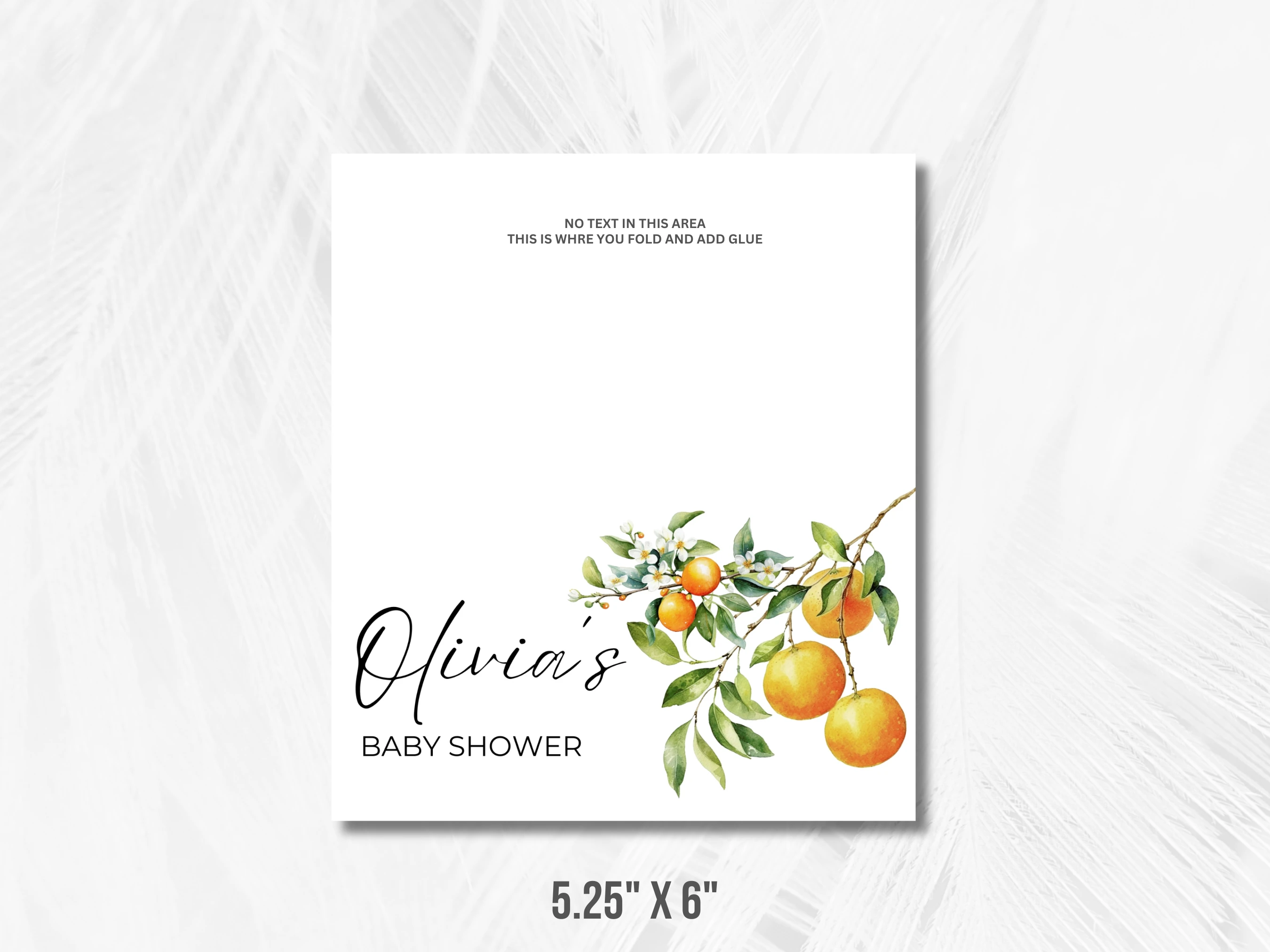 Little Cutie Baby Shower Chocolate Wrapper | Orange Candy Bar Label | Editable Canva Template | Digital Download