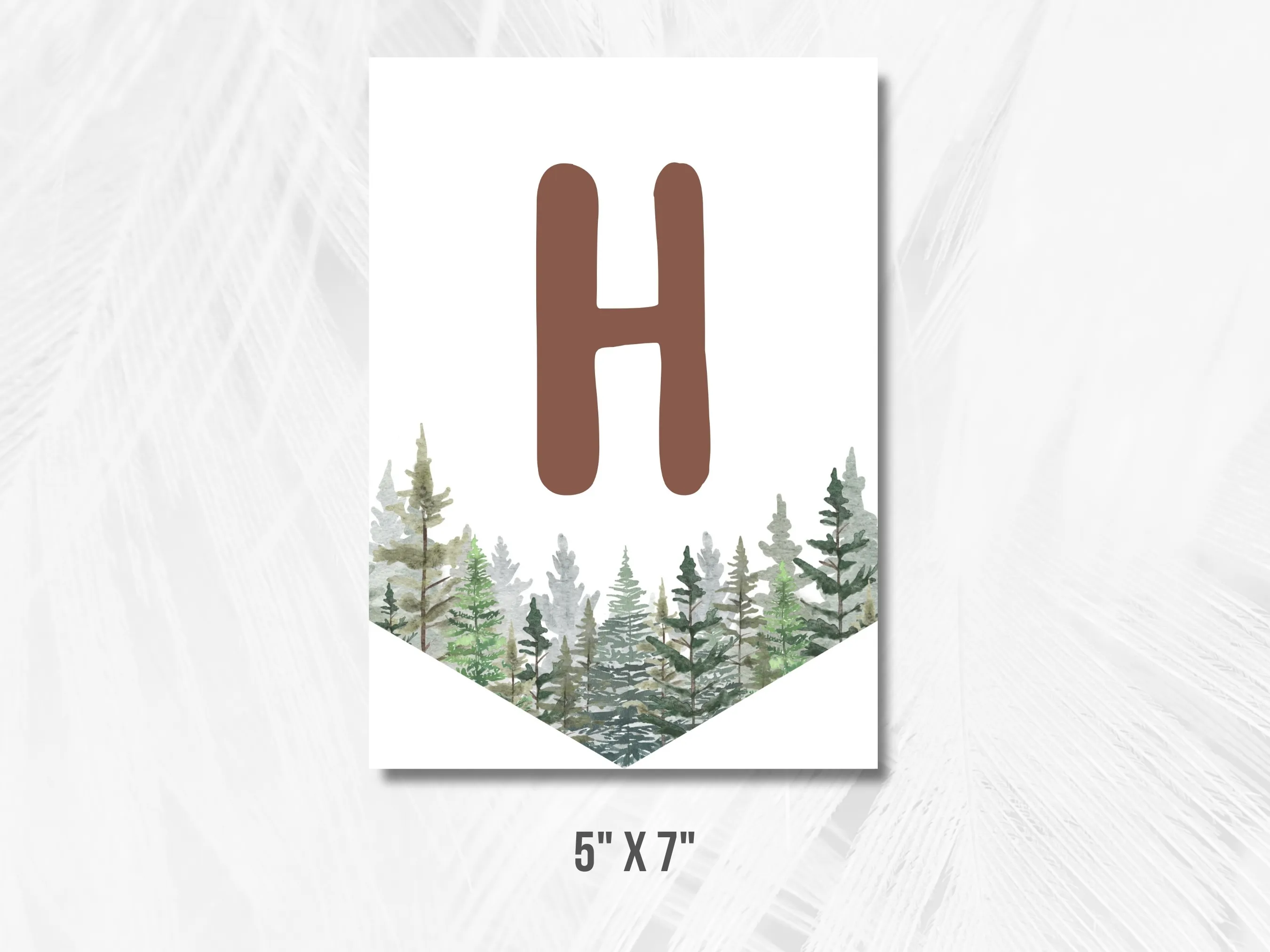 Woodland Party Happy Birthday Banner | Brown Bear Birthday Party Custom Banner | Editable Canva Template | Digital Download