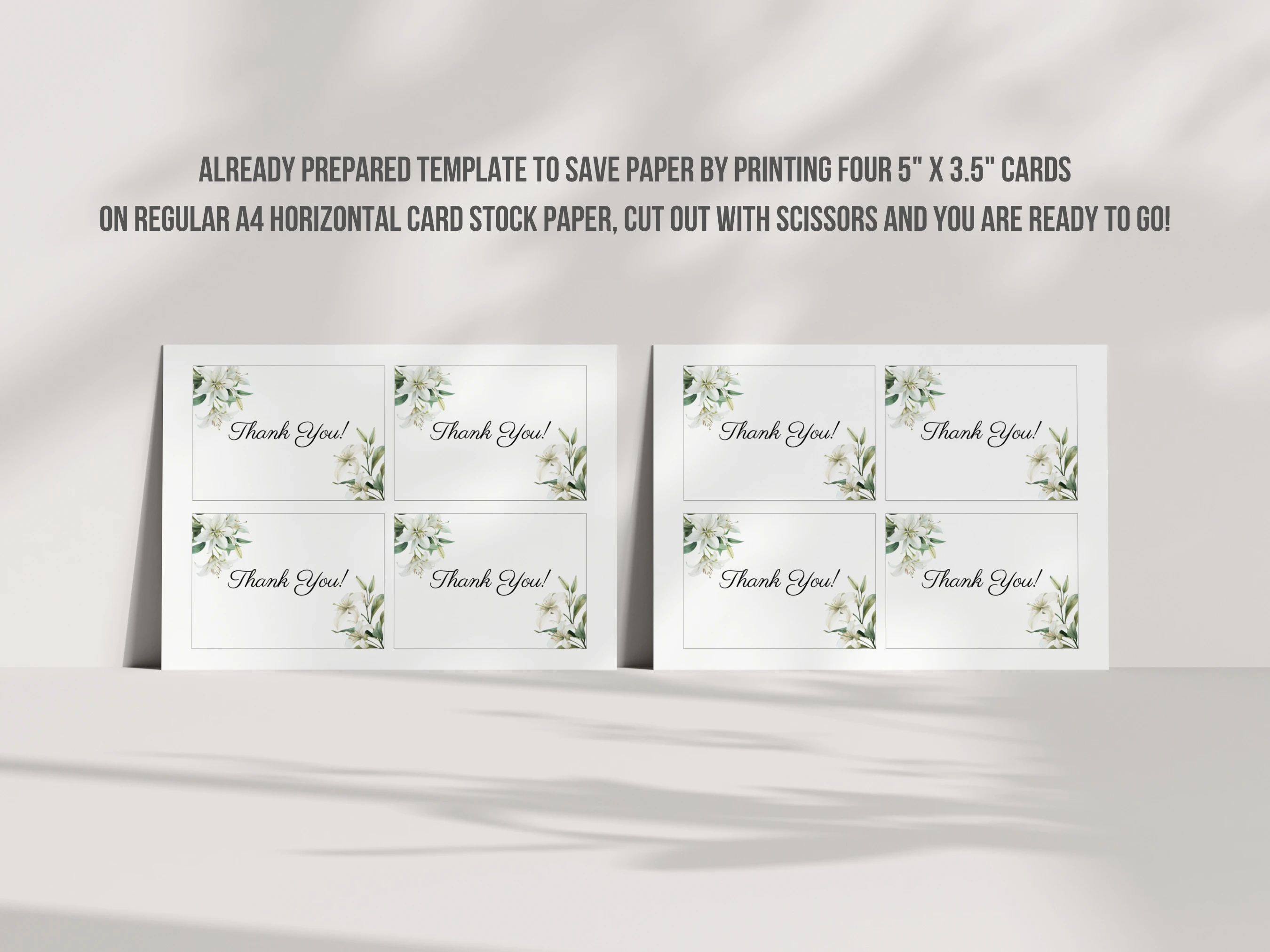 Baby In Bloom Baby Shower Thank You Card | Greenery Wildflower Baby Shower Thank You Note | Editable Canva Template | Digital Download