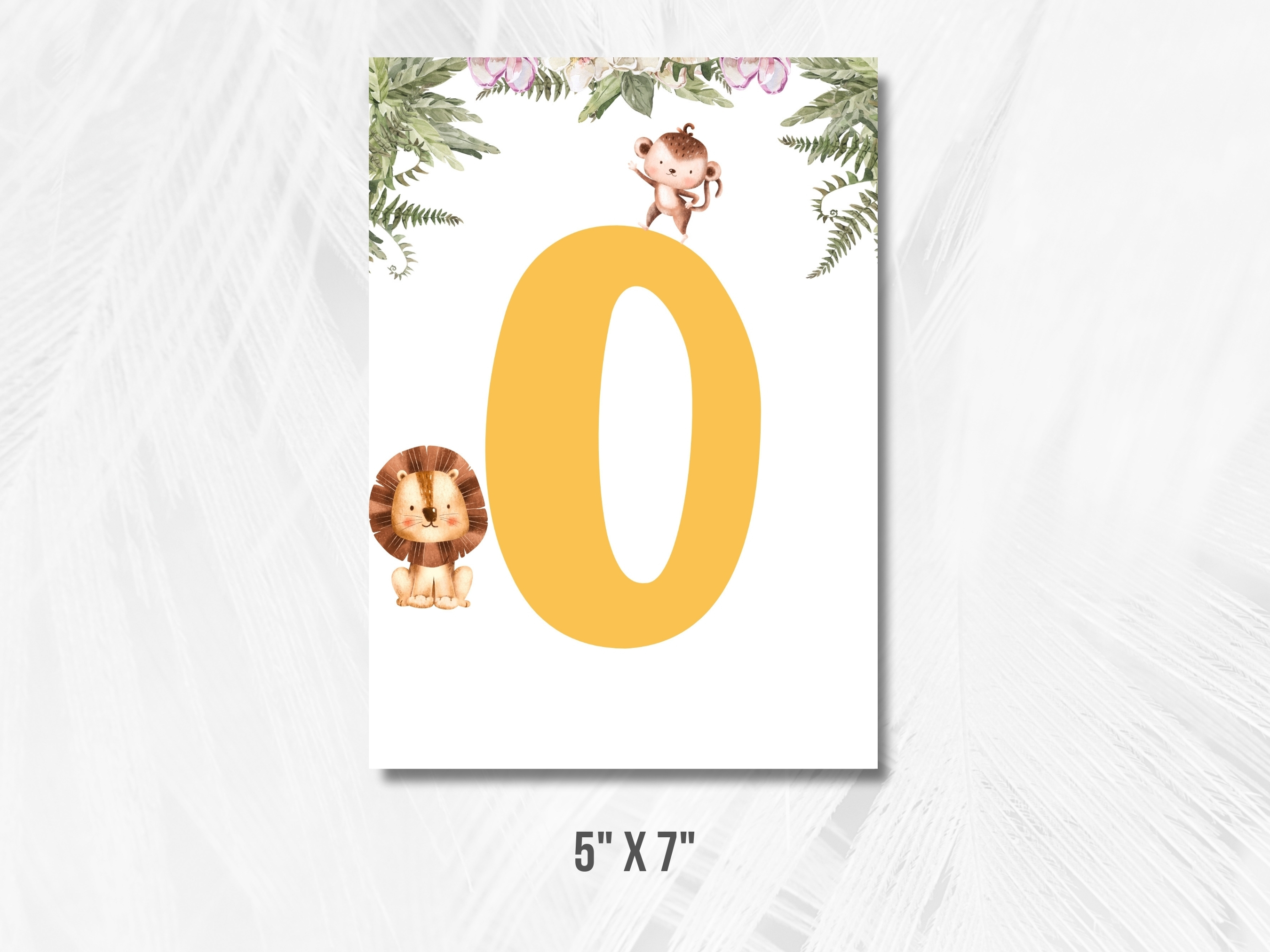 Wild One Birthday High Chair Banner | Jungle ONE Banner | Safari Animals Birthday Bunting | Editable Canva Template | Digital Download