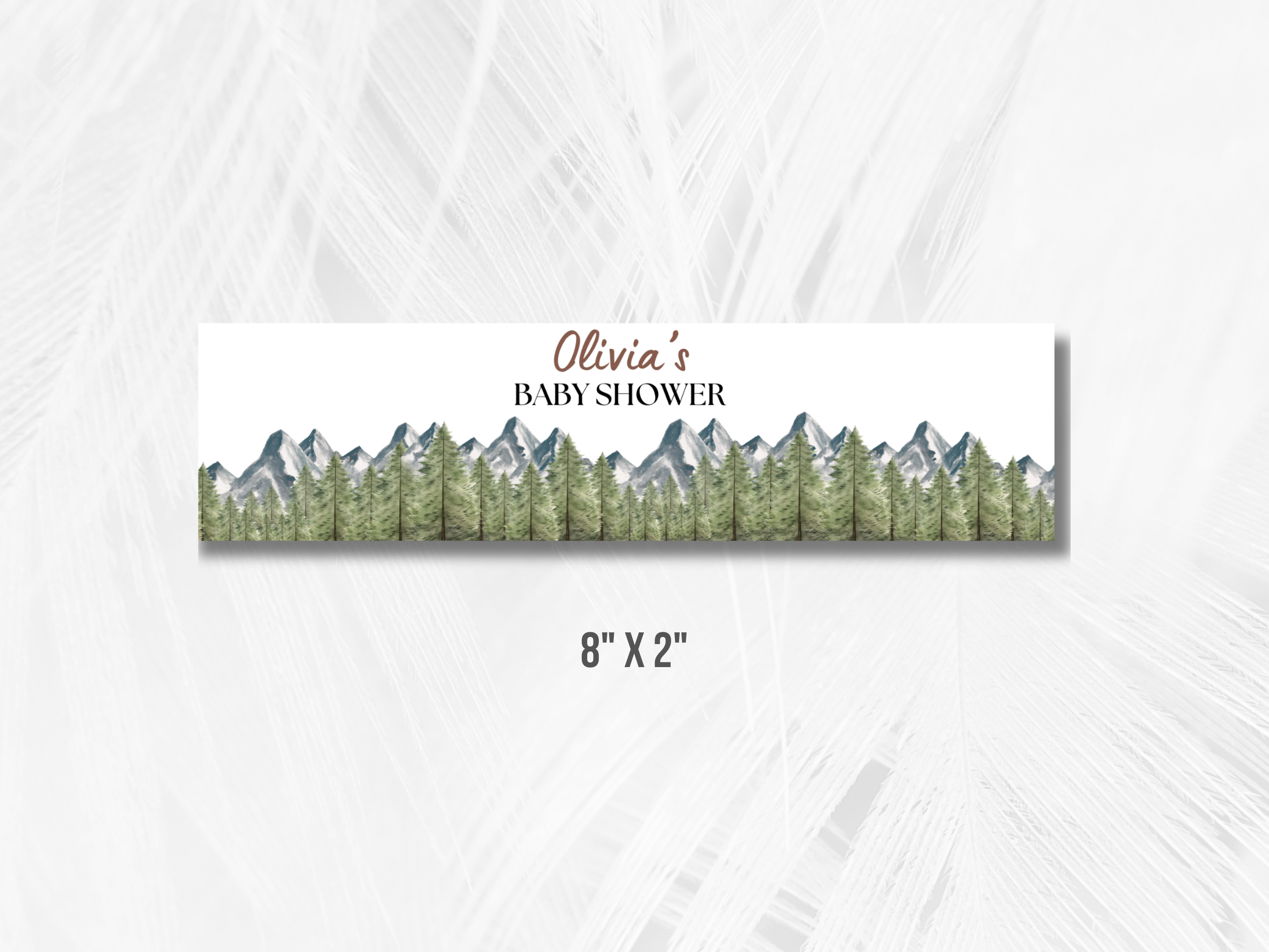 Adventure Awaits Baby Shower Water Bottle Label | Woodland Bottle Sticker | Editable Canva Template | Digital Download