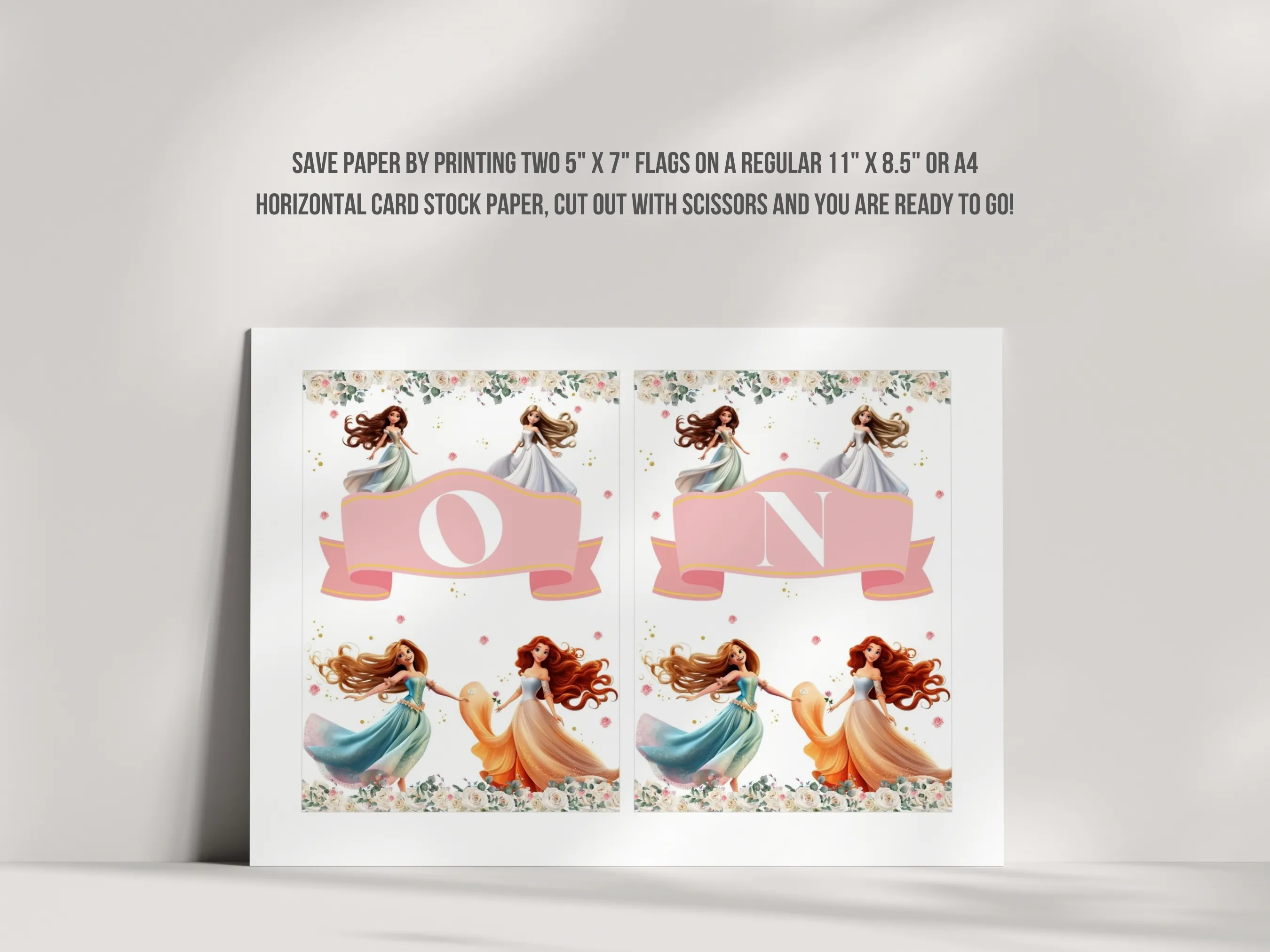 Princess Birthday High Chair Banner | Royal Party ONE Banner | Editable Canva Template | Digital Download