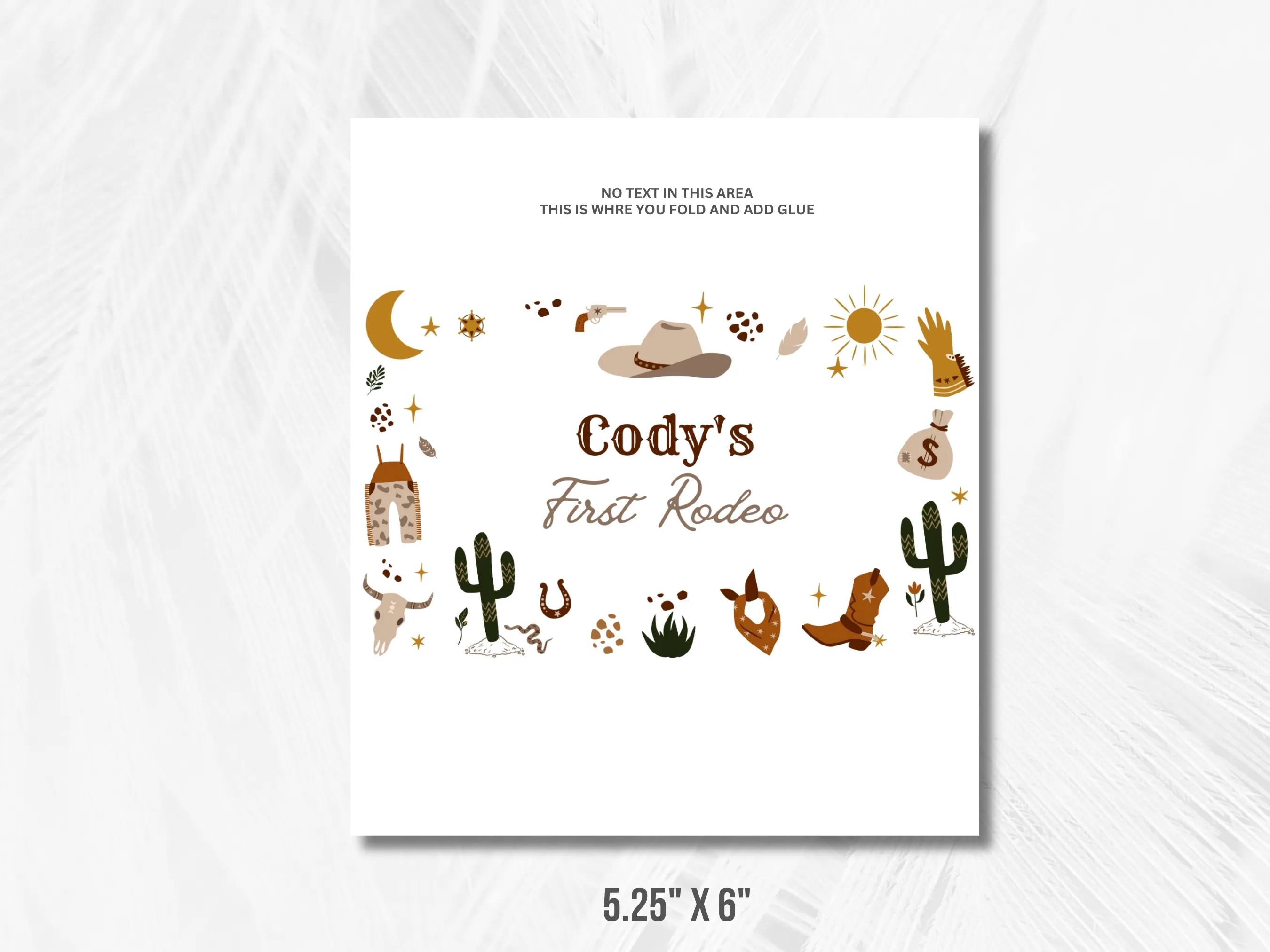Cowboy First Rodeo Chocolate Wrappers | Western Candy Bar Labels | Rodeo Birthday Candy Wrappers | Editable Canva Template | Digital Download