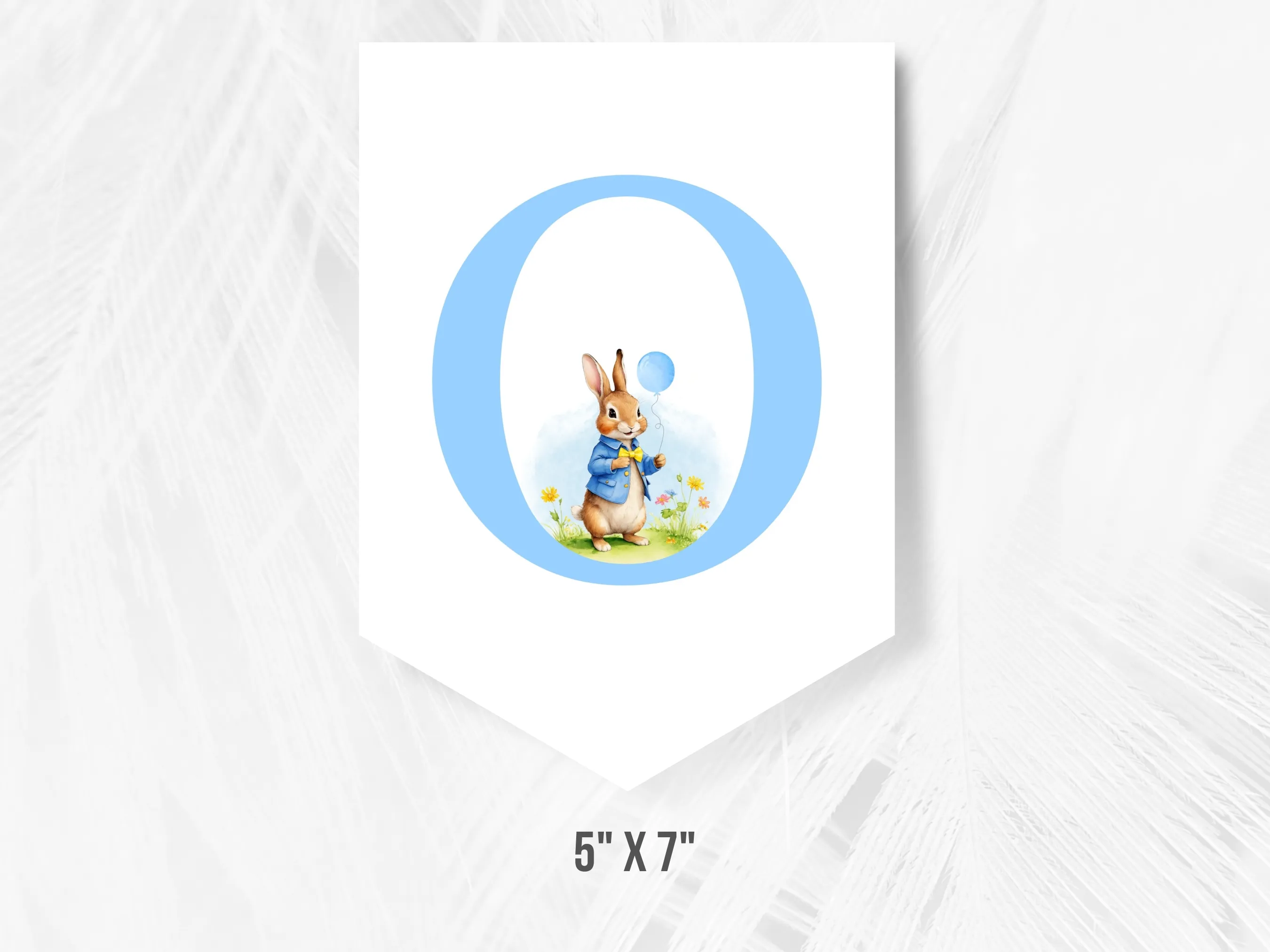 Peter Rabbit Birthday High Chair Banner | Flopsy Bunny Party ONE Banner | Editable Canva Template | Digital Download