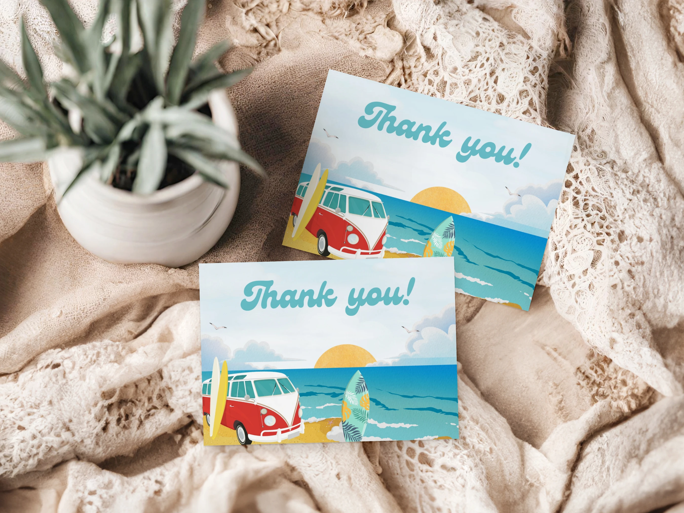 baby on board baby shower thank you card, ocean baby shower thank you note, tropical baby shower thank you card printable, beach baby shower thank you template, editable baby shower thank you card Canva