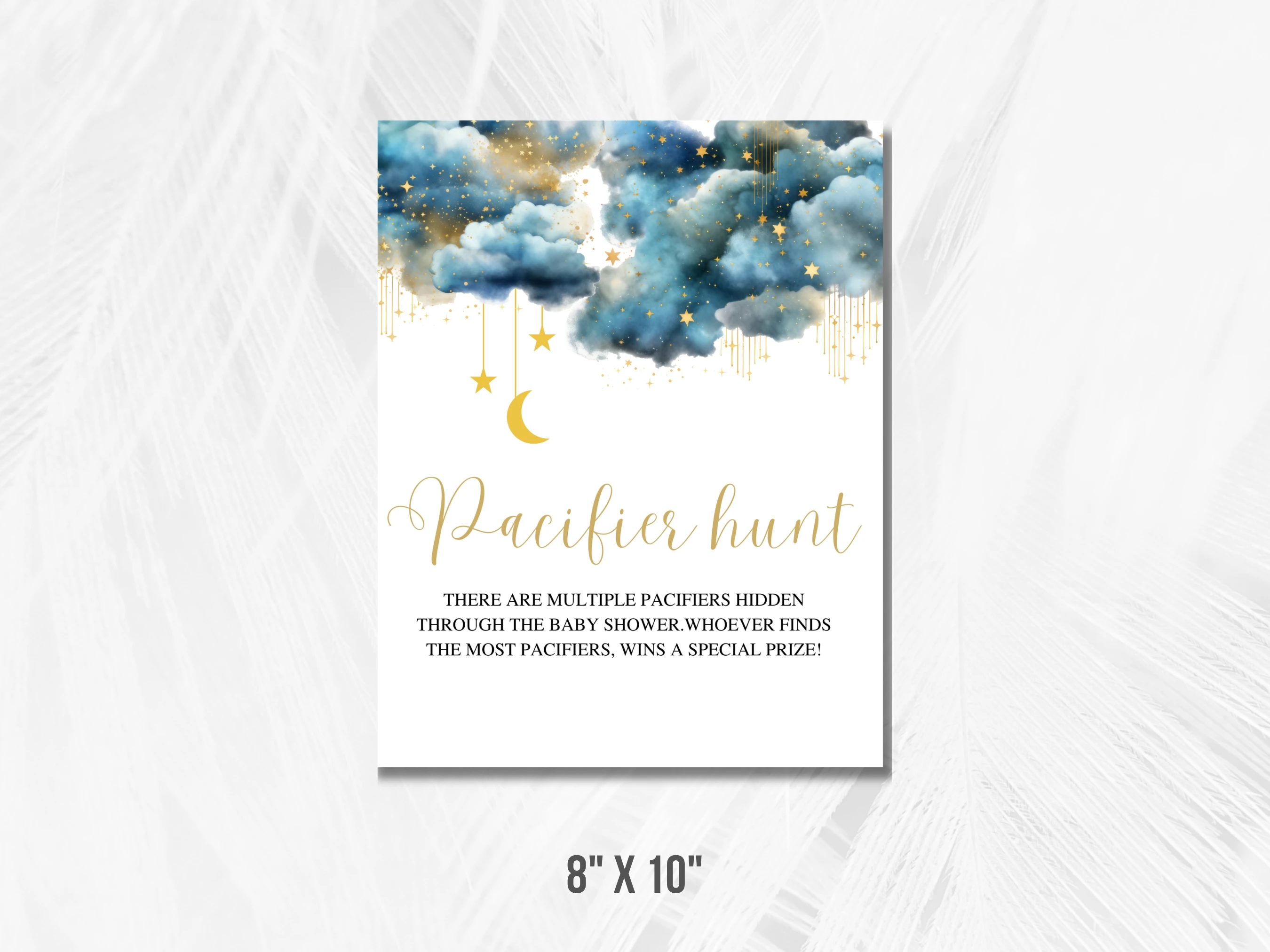 Twinkle Little Star Baby Shower Table Signs | Over The Moon Late Night Diapers | Pacifier Hunt Sign | Editable Canva Template | Digital Download