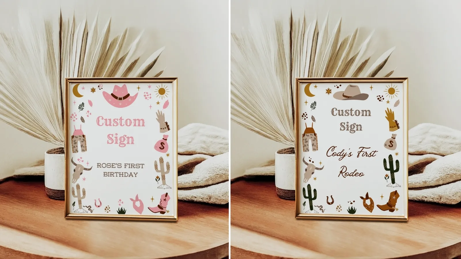 Editable 8x10 inch custom party sign printable for birthdays and baby showers, personalized in Canva – fllcdesigns