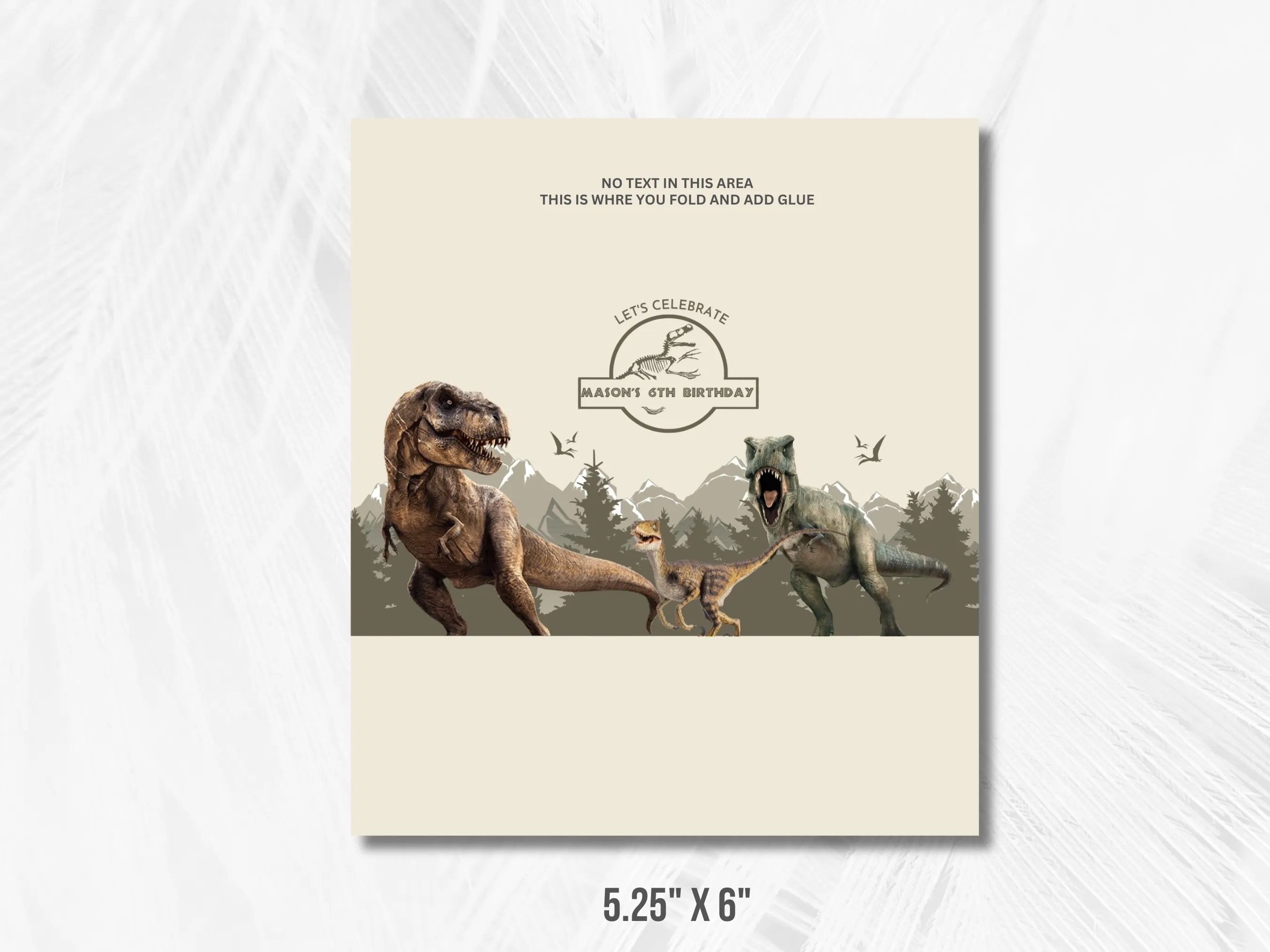 Dinosaur Birthday Chocolate Wrapper | Jurassic Candy Wrappers | T-Rex Candy Bar Labels | Editable Canva Template | Digital Download