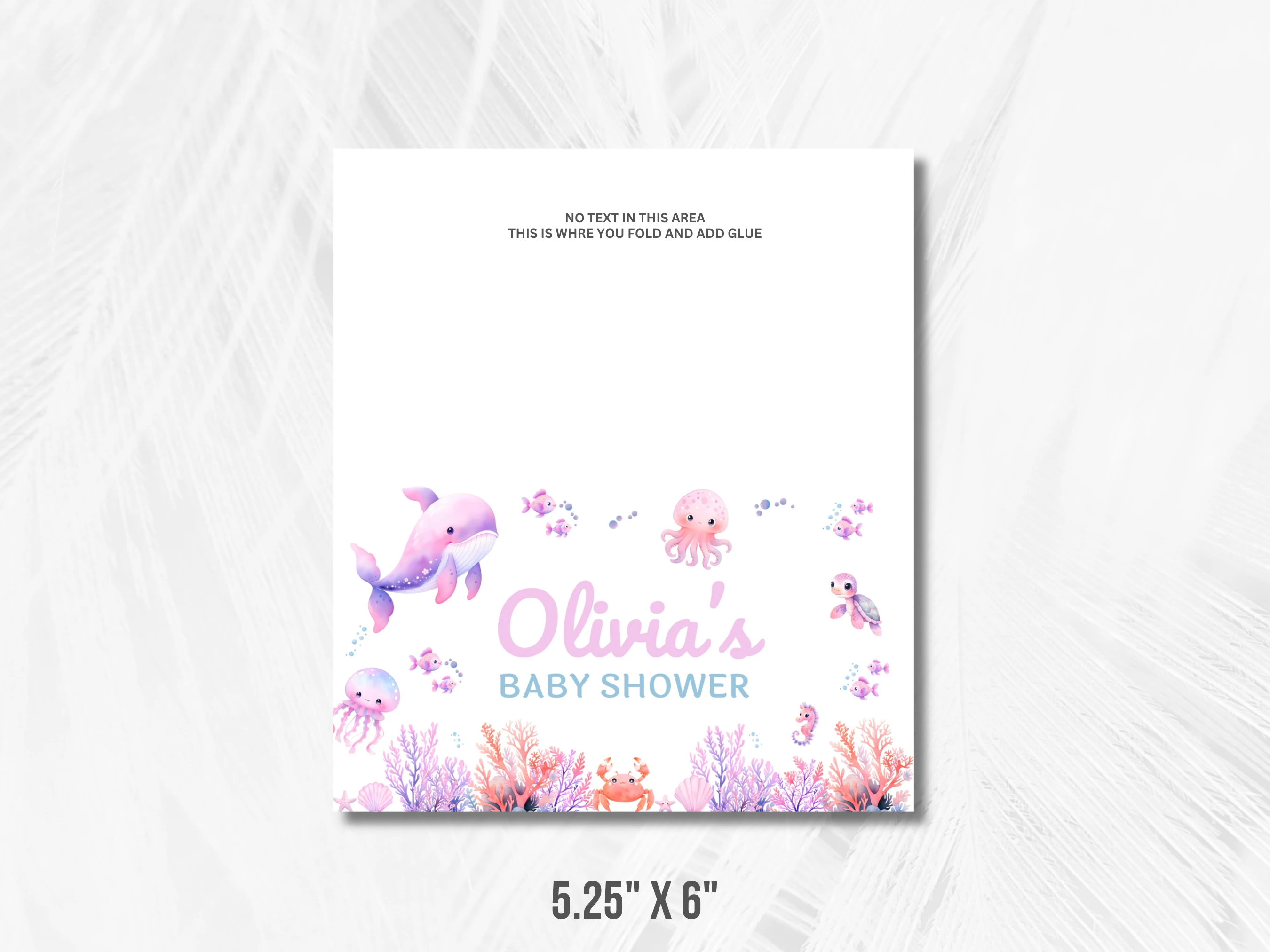 Under The Sea Baby Shower Chocolate Wrapper | Ocean Animals Candy Bar Label | Editable Canva Template | Digital Download