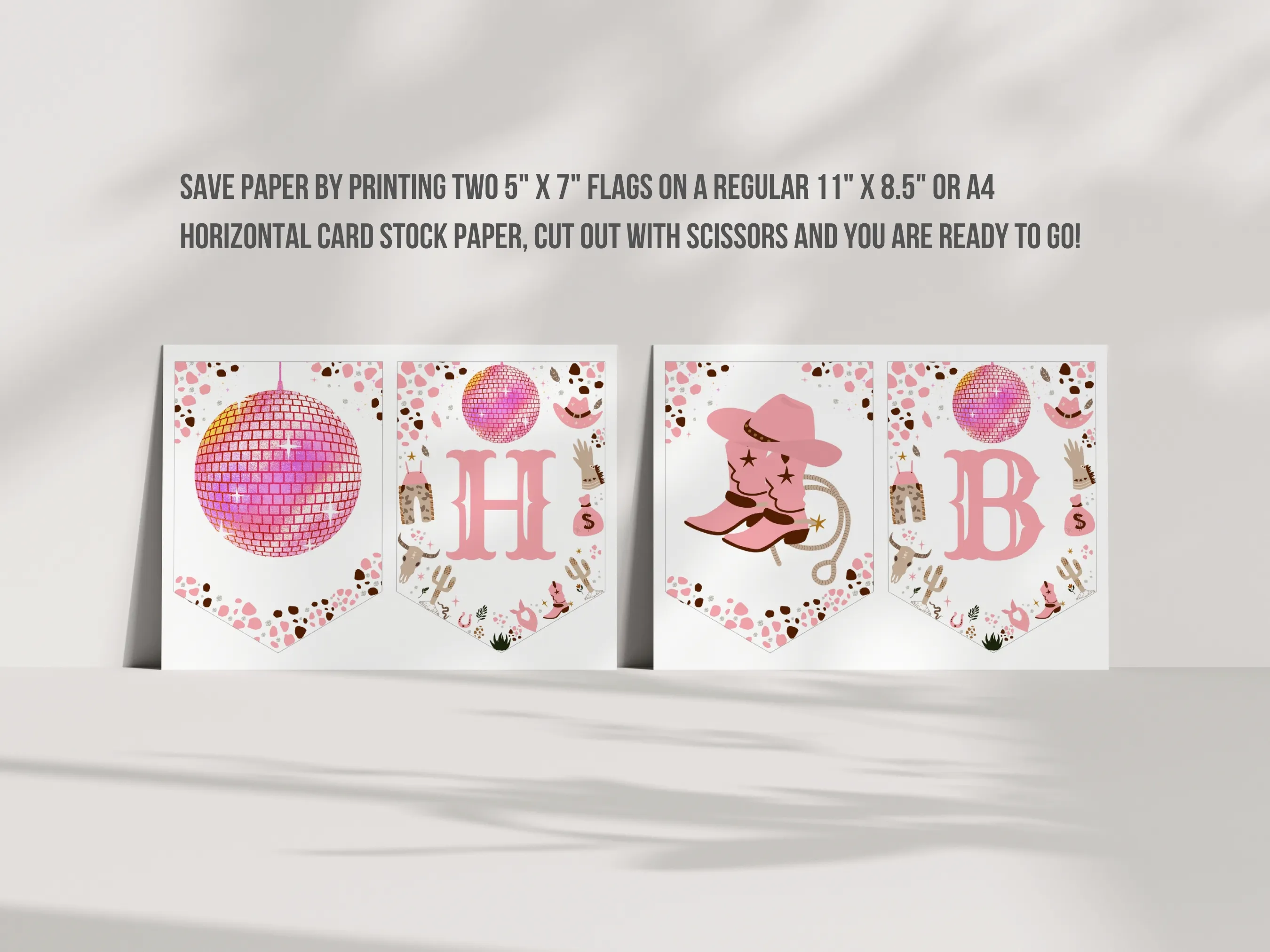 Disco Cowgirl My First Rodeo Happy Birthday Banner | Space Cowgirl Birthday Banner | Western Party Bunting | Cowgirl Party Custom Banner | Editable Canva Template | Digital Download