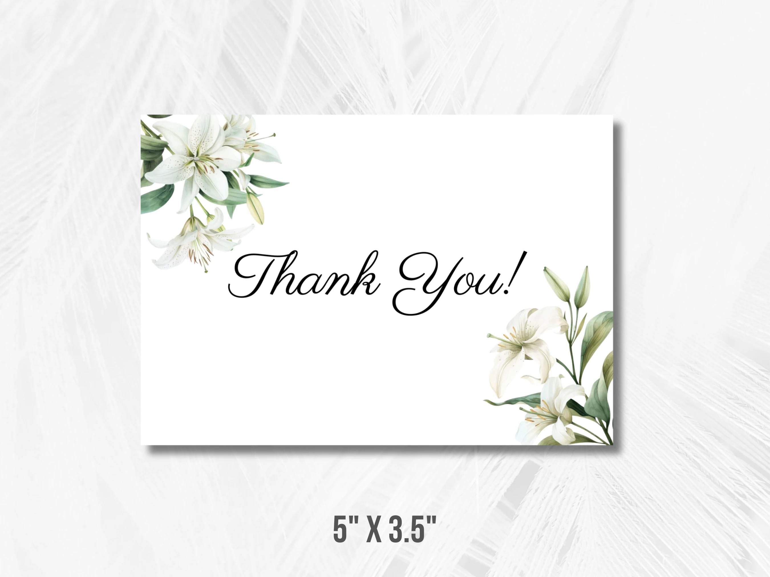 Baby In Bloom Baby Shower Thank You Card | Greenery Wildflower Baby Shower Thank You Note | Editable Canva Template | Digital Download