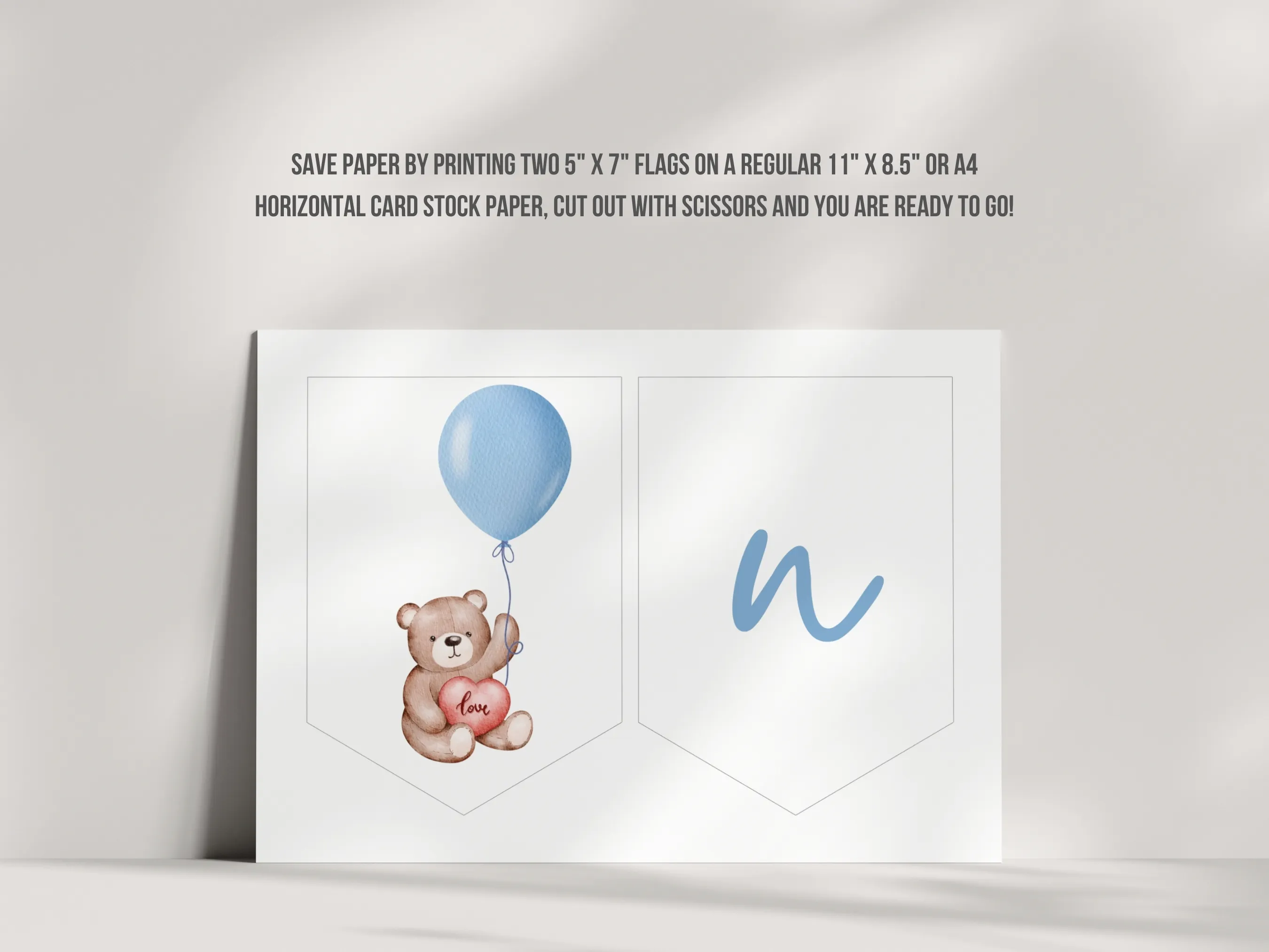 Cute Teddy Bear Birthday High Chair Banner | Beary First Birthday ONE Banner | Editable Canva Template | Digital Download