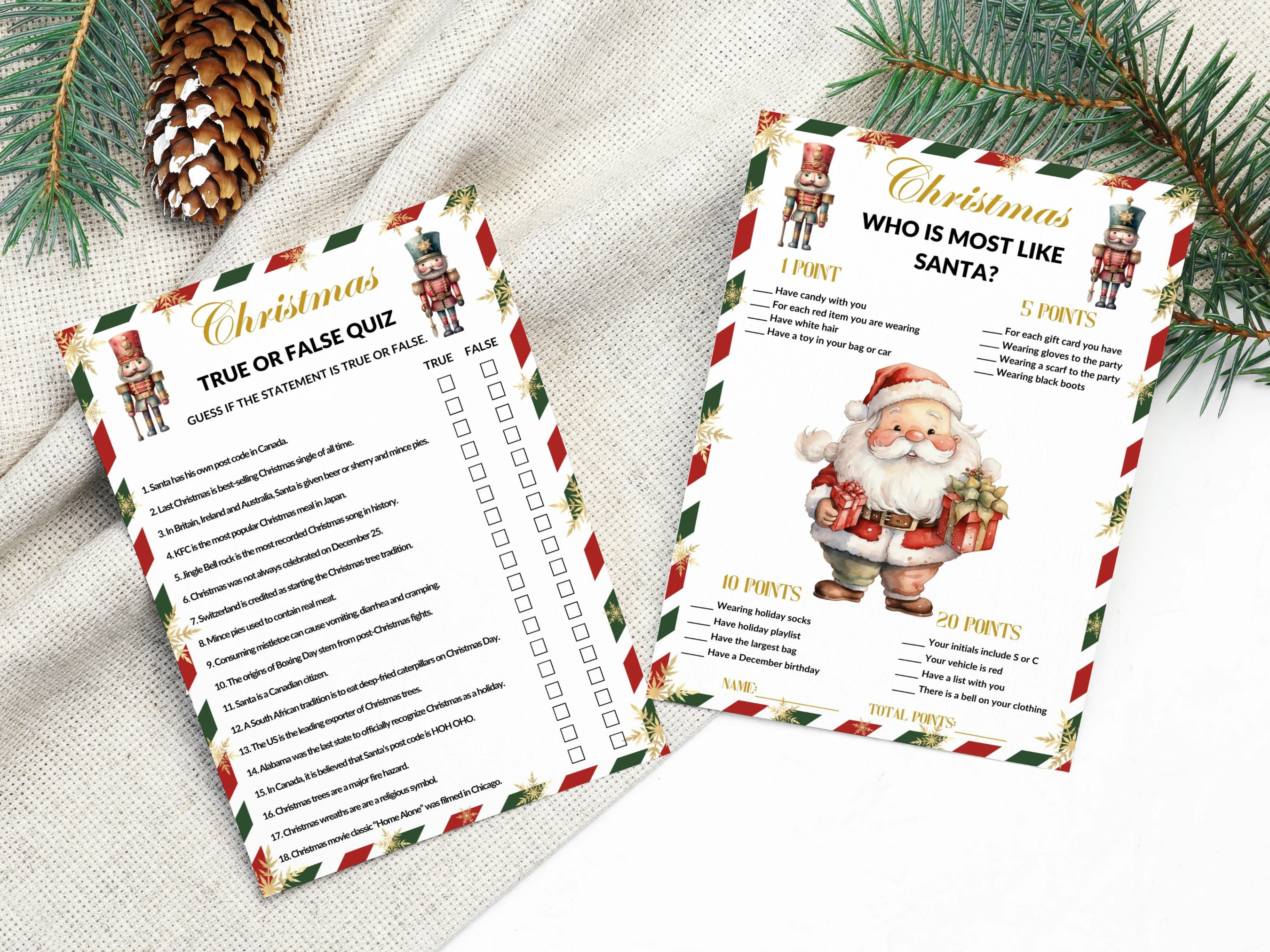 Nutcracker Christmas Games Bundle | 20 Printable Family Party Games | Ready-to-Print Games | Digital Download