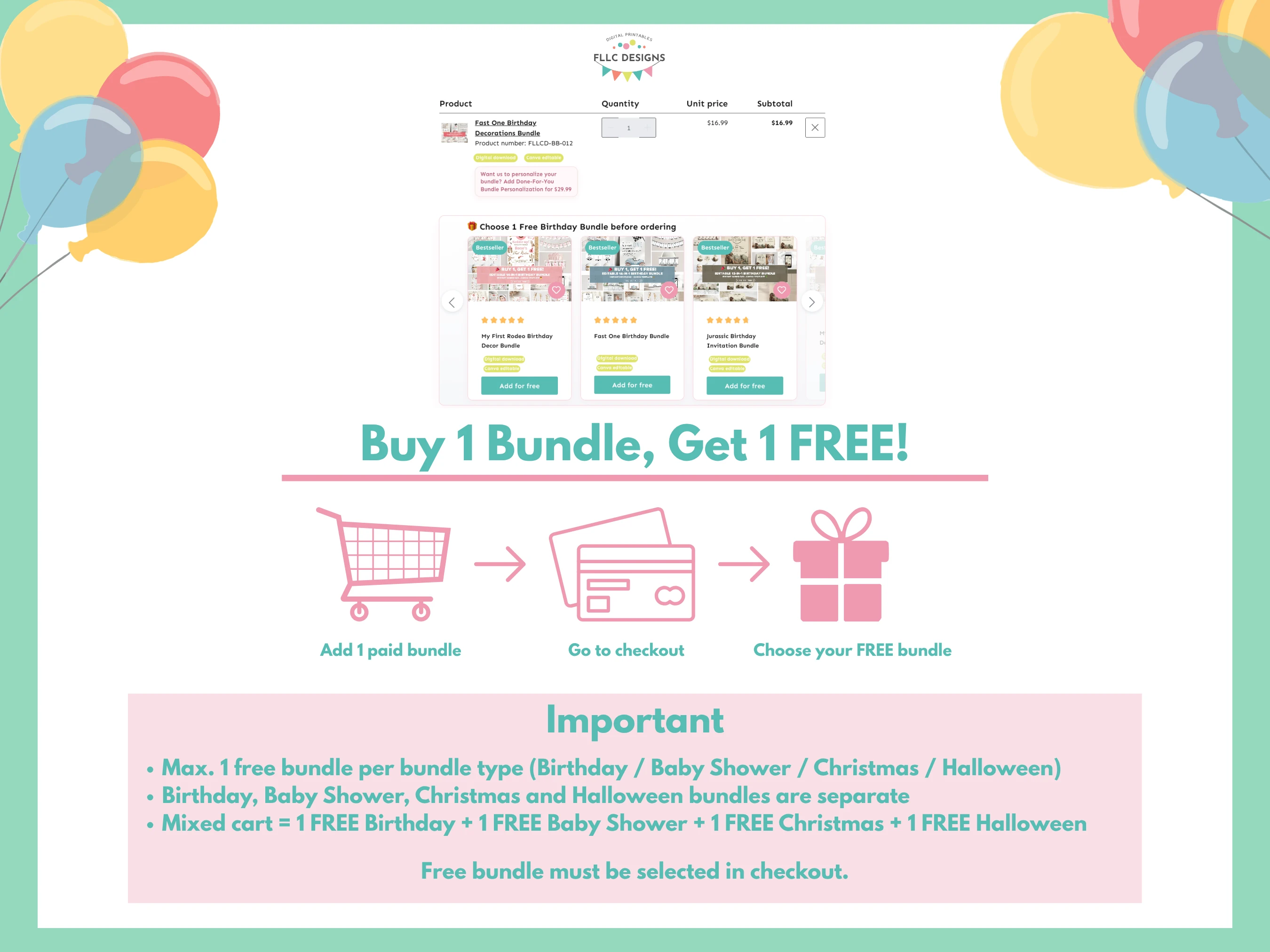 My First Rodeo Birthday Decor Bundle | Cowgirl Party Invitation | Editable Canva Template | Digital Download