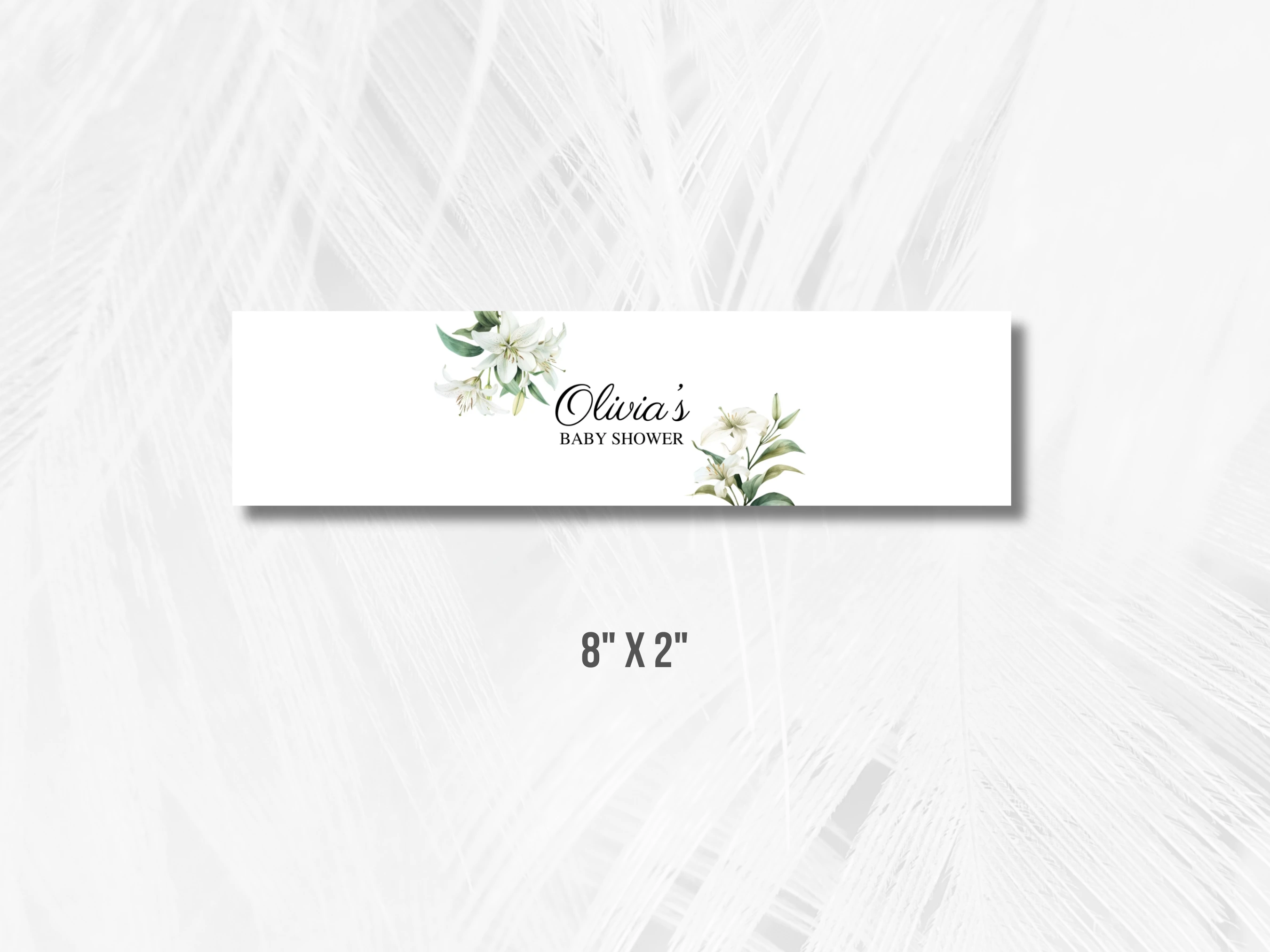 Baby In Bloom Baby Shower Water Bottle Label | Wildflower Greenery Bottle Sticker | Editable Canva Template | Digital Download