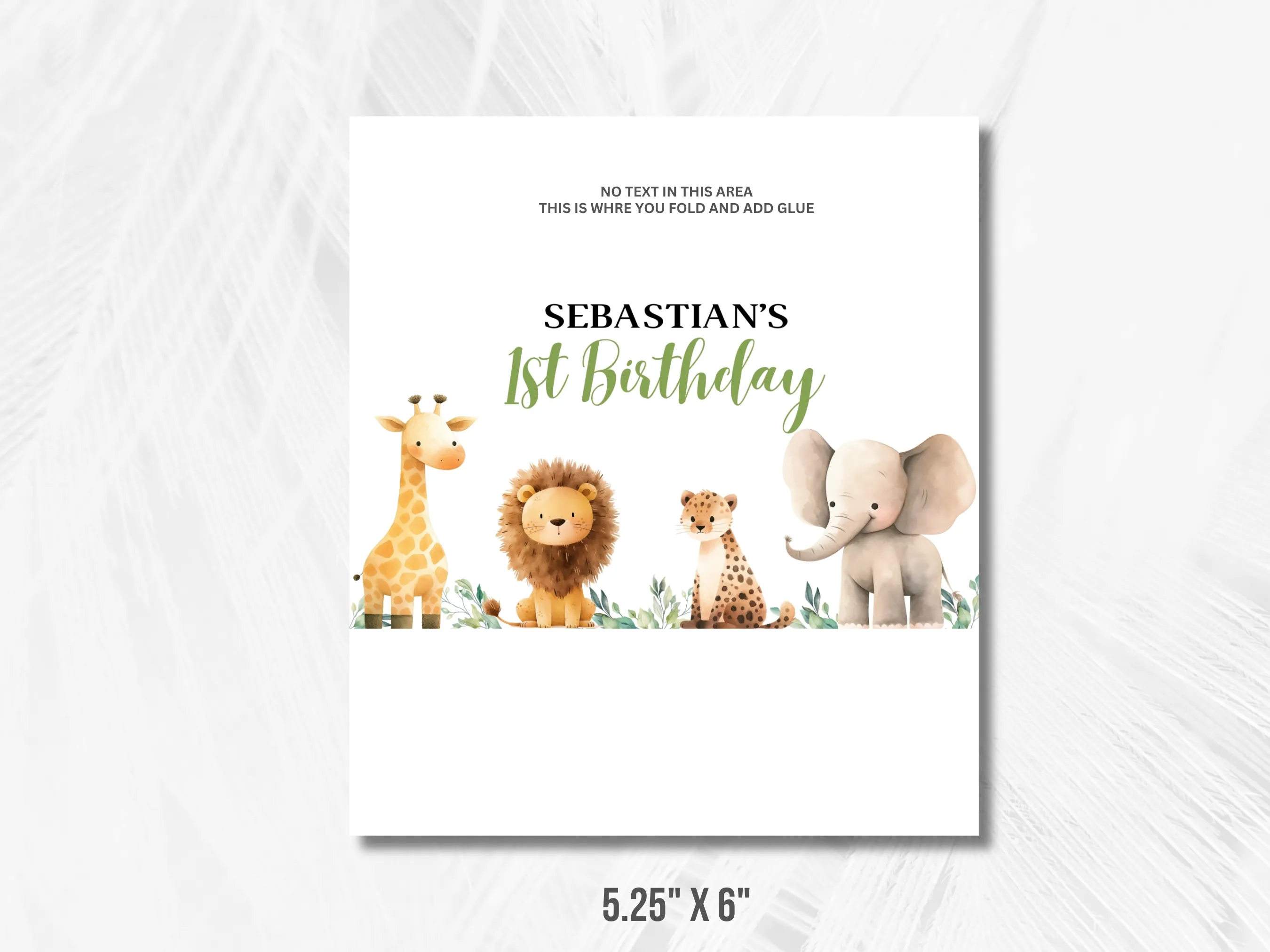 Wild One Safari Birthday Chocolate Wrappers | Jungle Animal Candy Bar Labels | Editable Canva Template | Digital Download