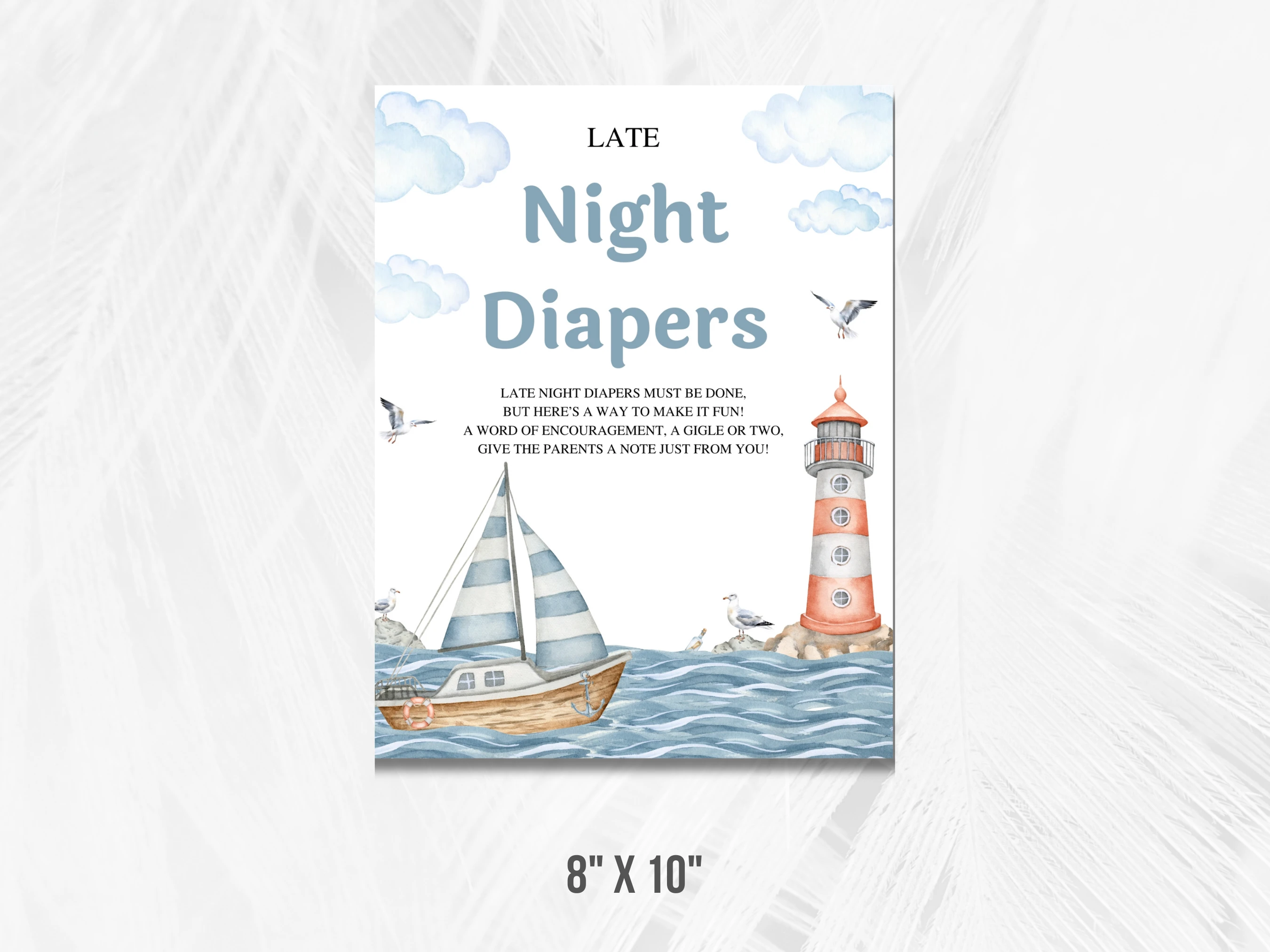 Nautical Baby Shower Table Signs | Ahoy It's a Boy Pacifier Hunt Sign | Pacifier Hunt Sign | Editable Canva Template | Digital Download