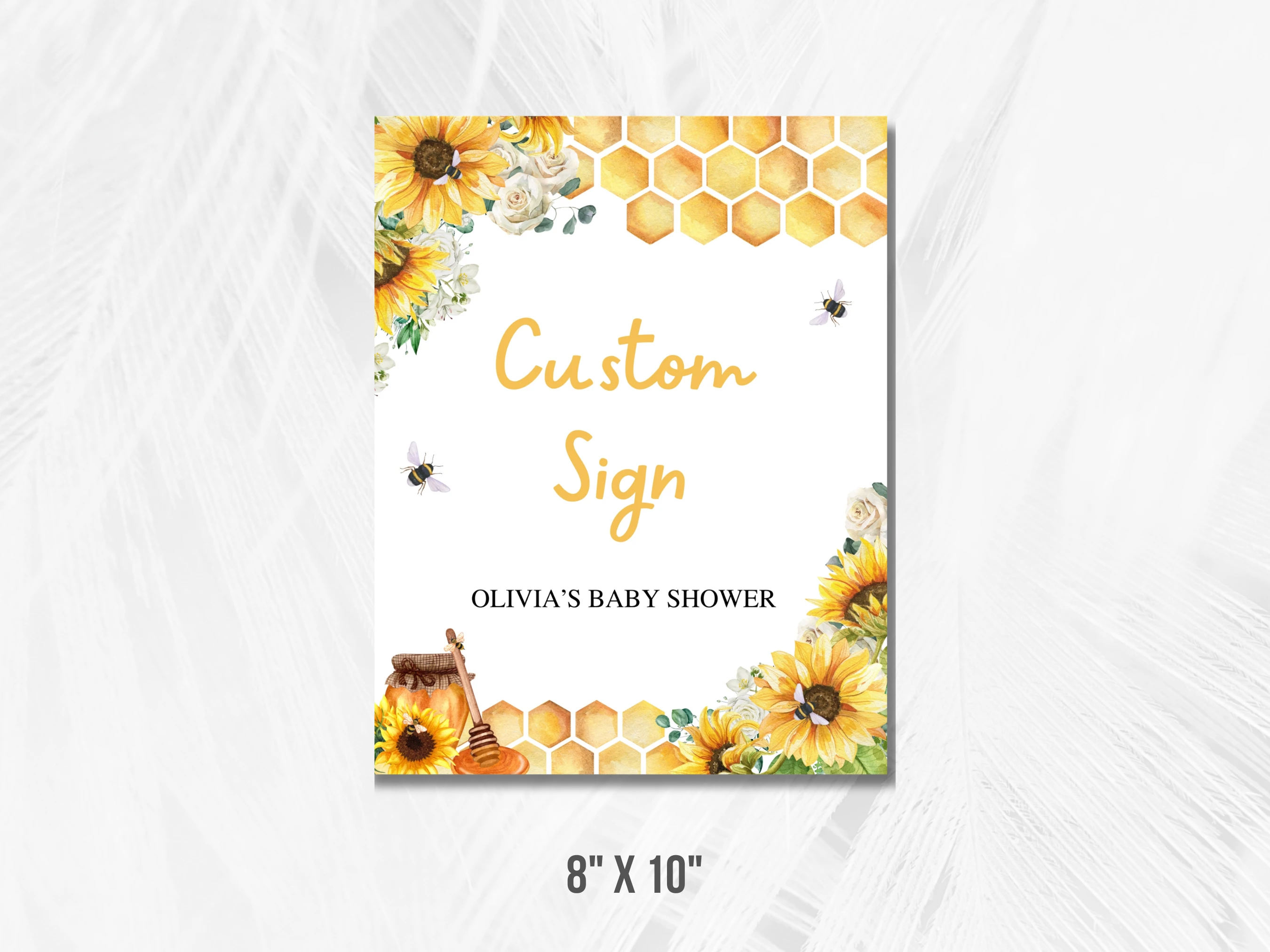 Bumble Bee Baby Shower Table Sign | Sunflower Late Night Diapers Sign | Pacifier Hunt Sign | Editable Canva Template | Digital Download