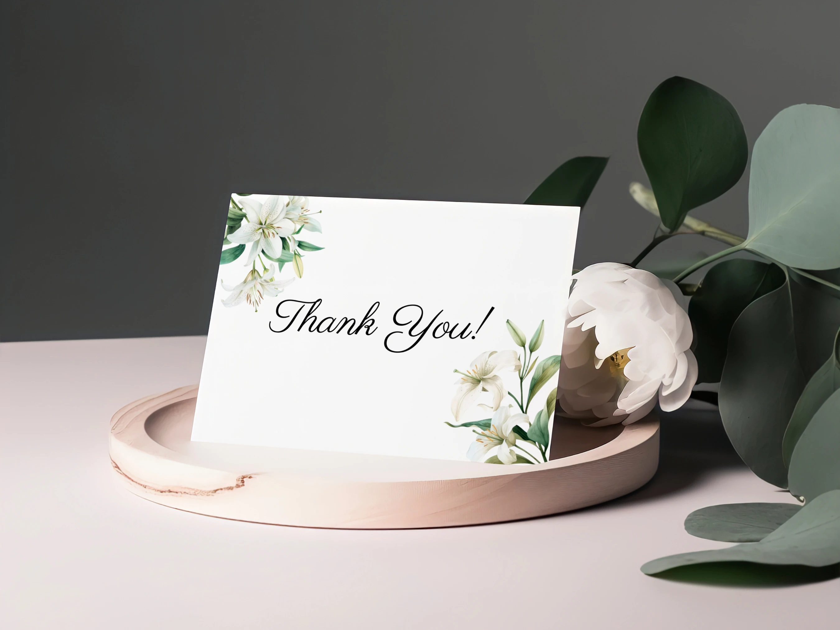Baby In Bloom Baby Shower Thank You Card | Greenery Wildflower Baby Shower Thank You Note | Editable Canva Template | Digital Download
