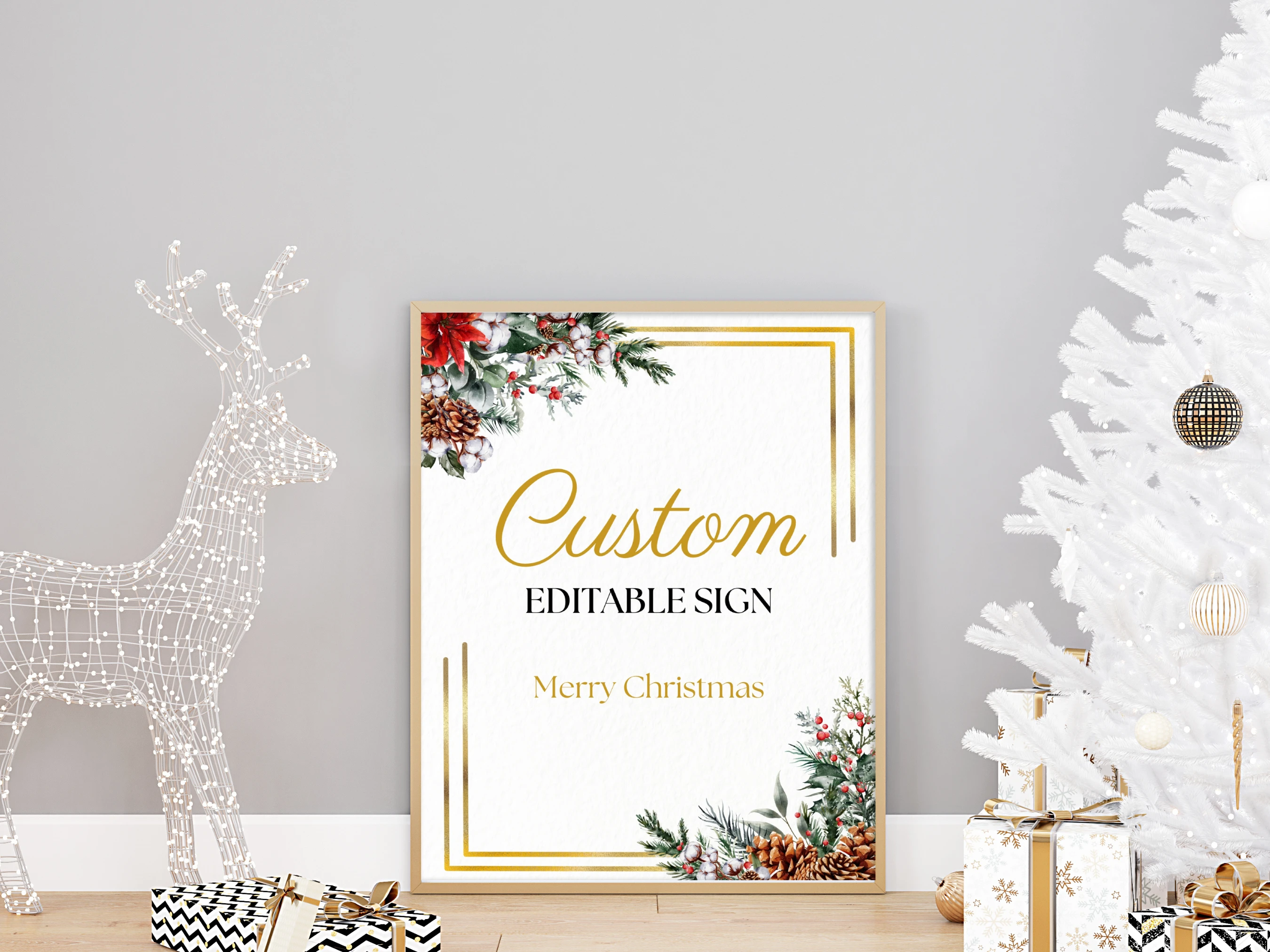 Personalized 8x10 Christmas table sig
