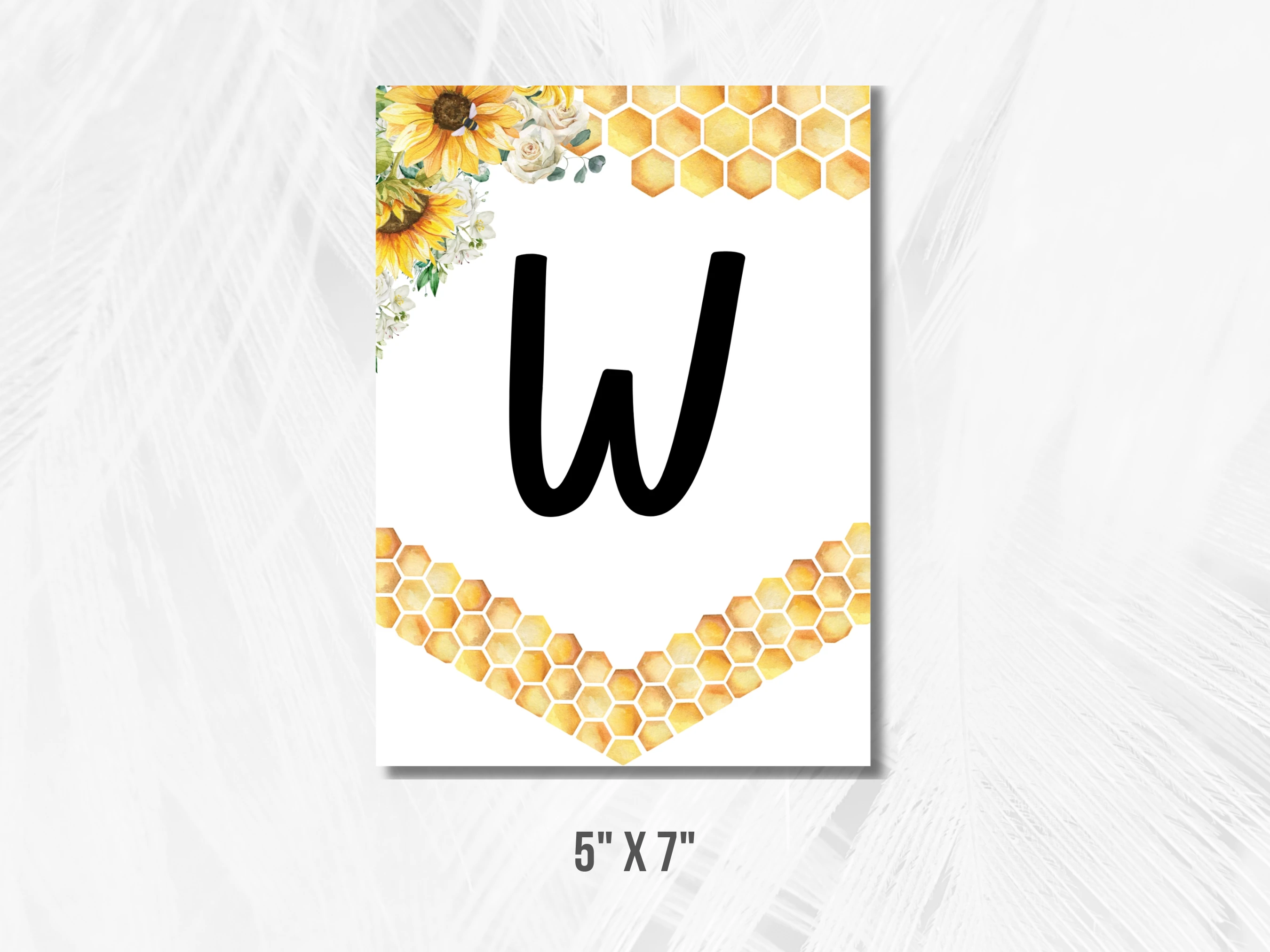 Bumble Bee Baby Shower Wall Banner | Sunflower Honey Bee Baby Shower Bunting | Editable Canva Template | Digital Download