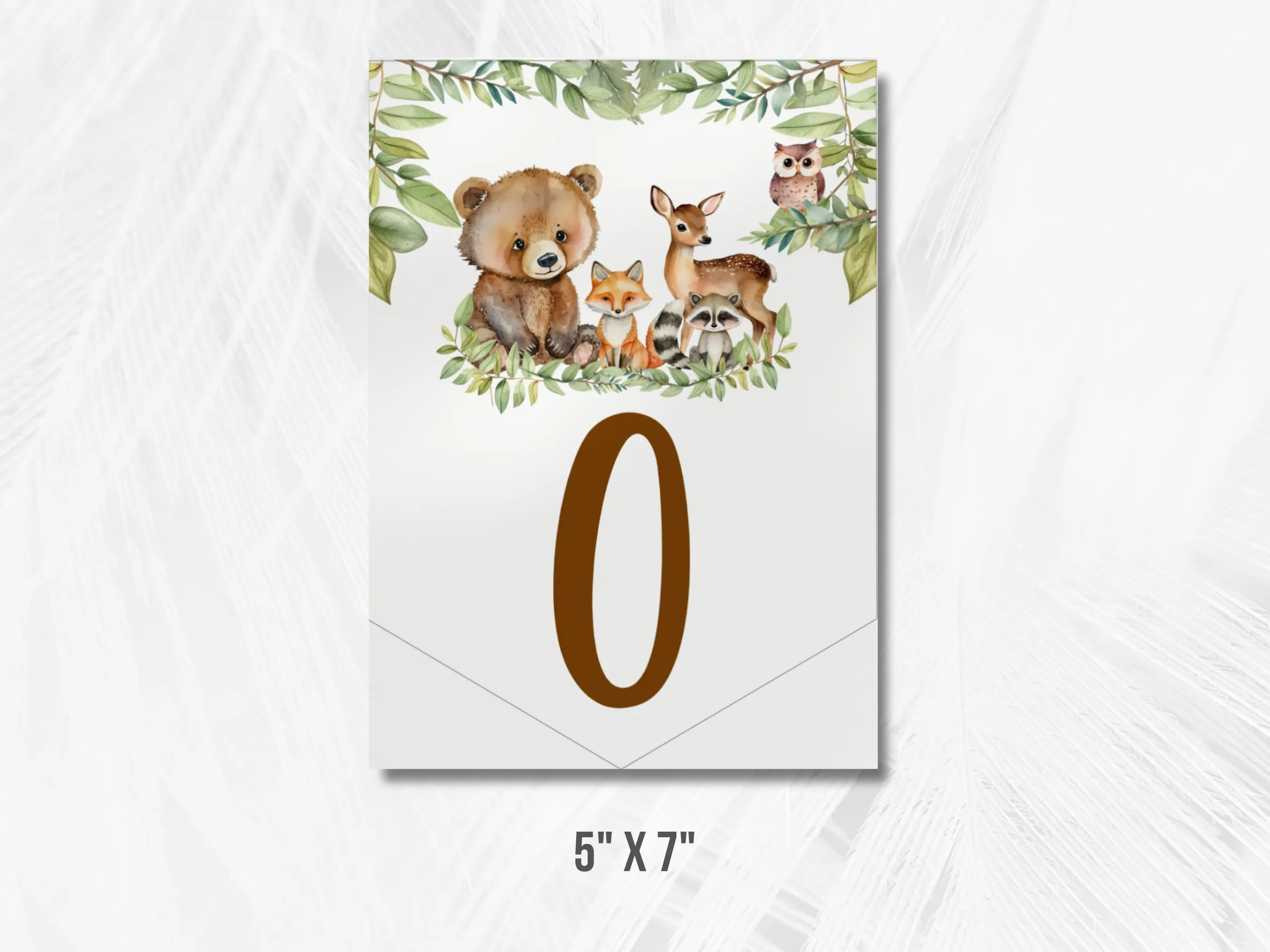 Woodland Birthday High Chair Banner | Forest Animals ONE Banner | Wild One Garland | Editable Canva Template | Digital Download