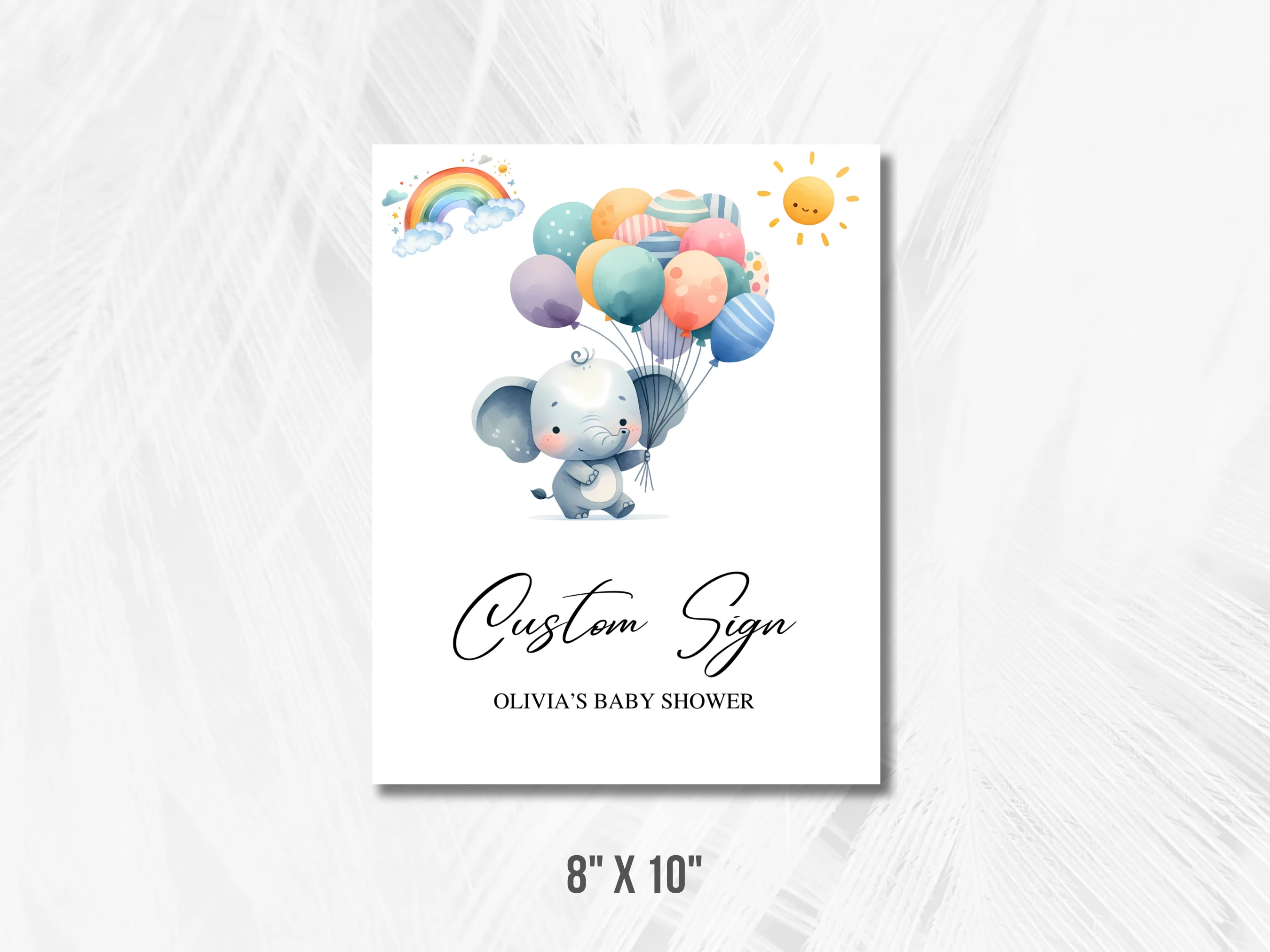 Elephant Baby Shower Table Sign | Little Peanut Late Night Diapers | Pacifier Hunt Sign | Editable Canva Template | Digital Download
