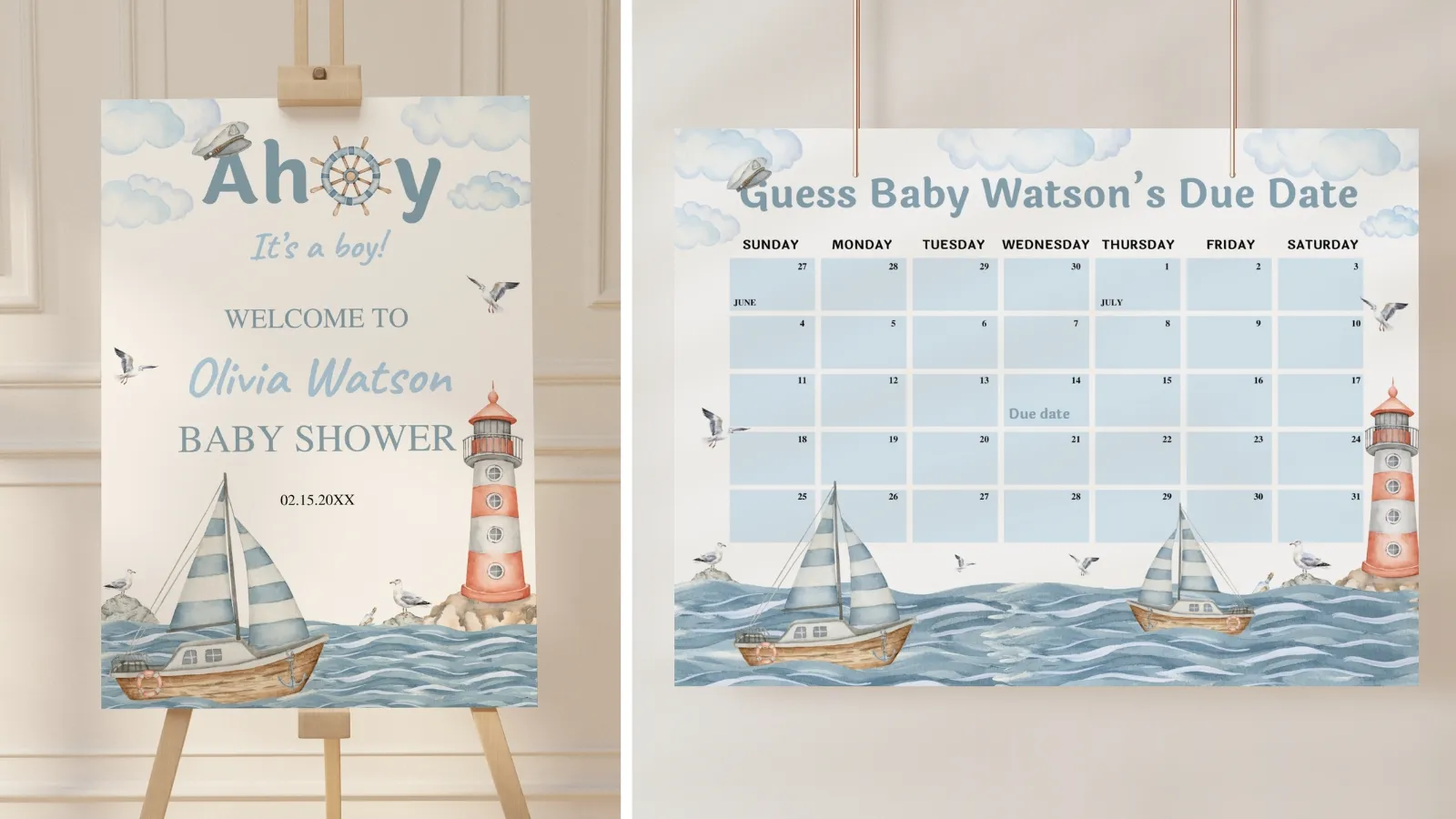 Birthday decorations bundle with party signs, boards, posters and matching printable essentials, editable Canva templates for kids’ birthday parties, digital download.