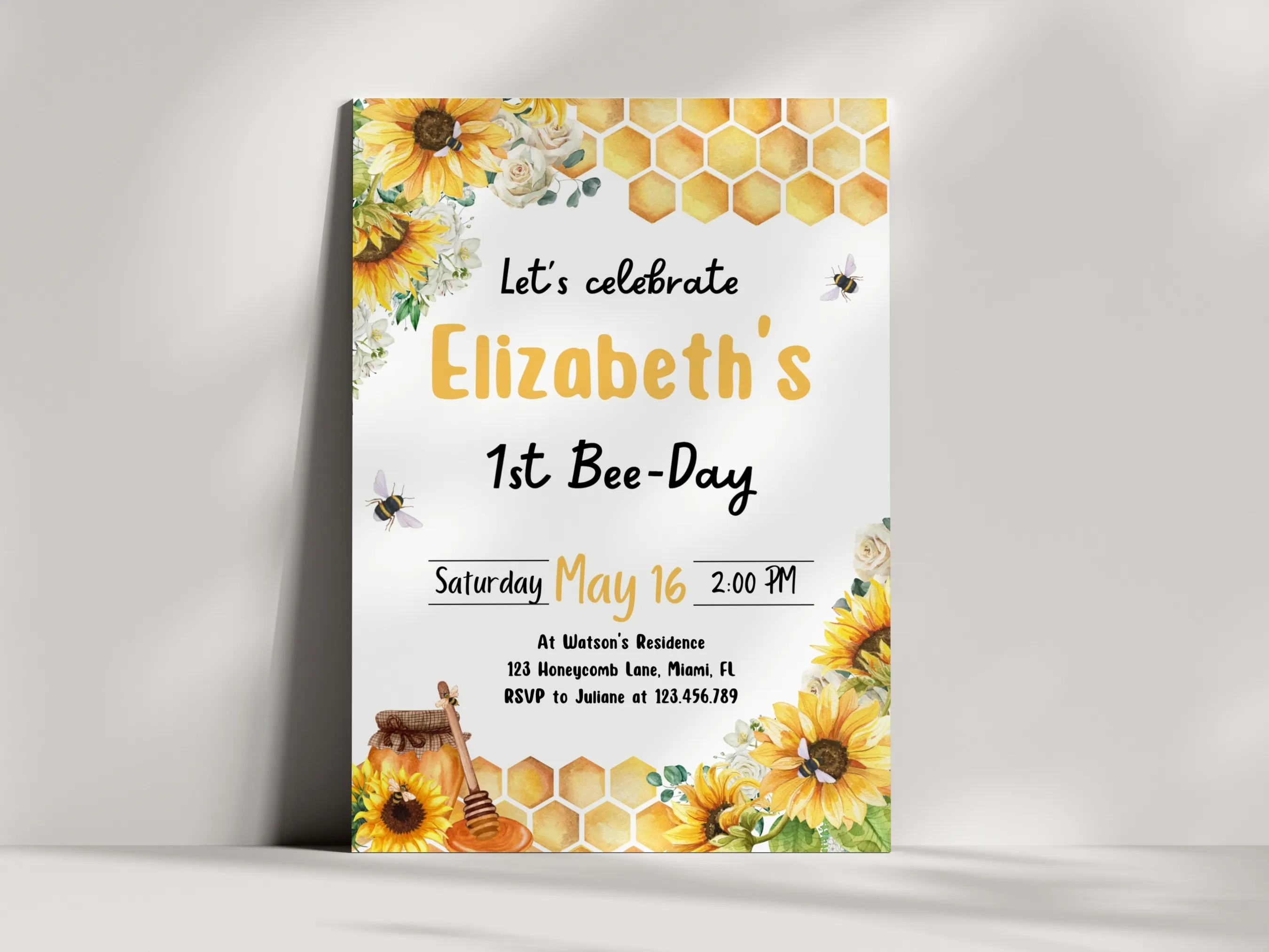 Editable Canva invitation and mobile evite template digital download by fllcdesigns