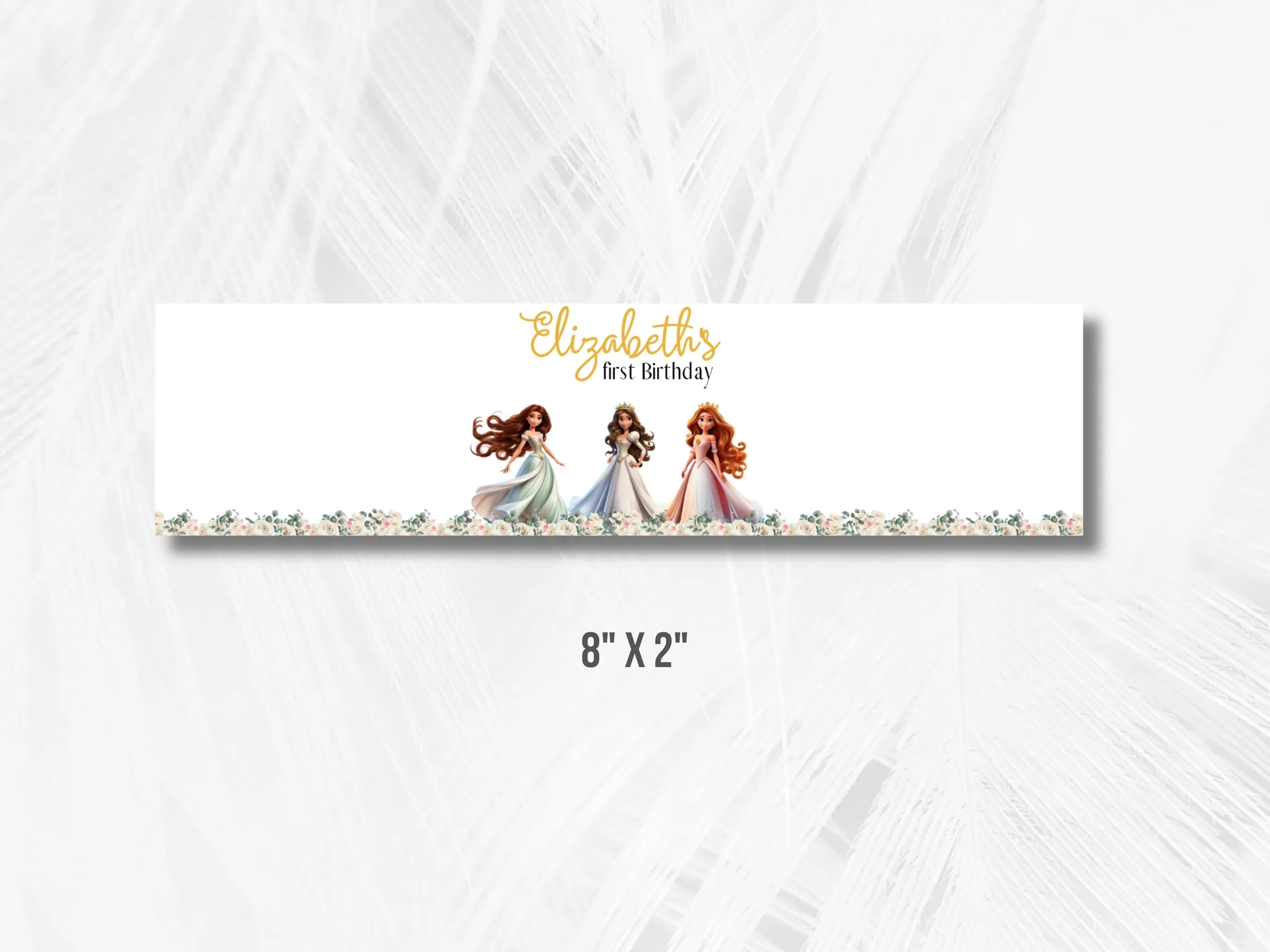 Princess Party Water Bottle Labels | Princess Theme Bottle Stickers | Royal Birthday Bottle Wraps | Editable Canva Template | Digital Download