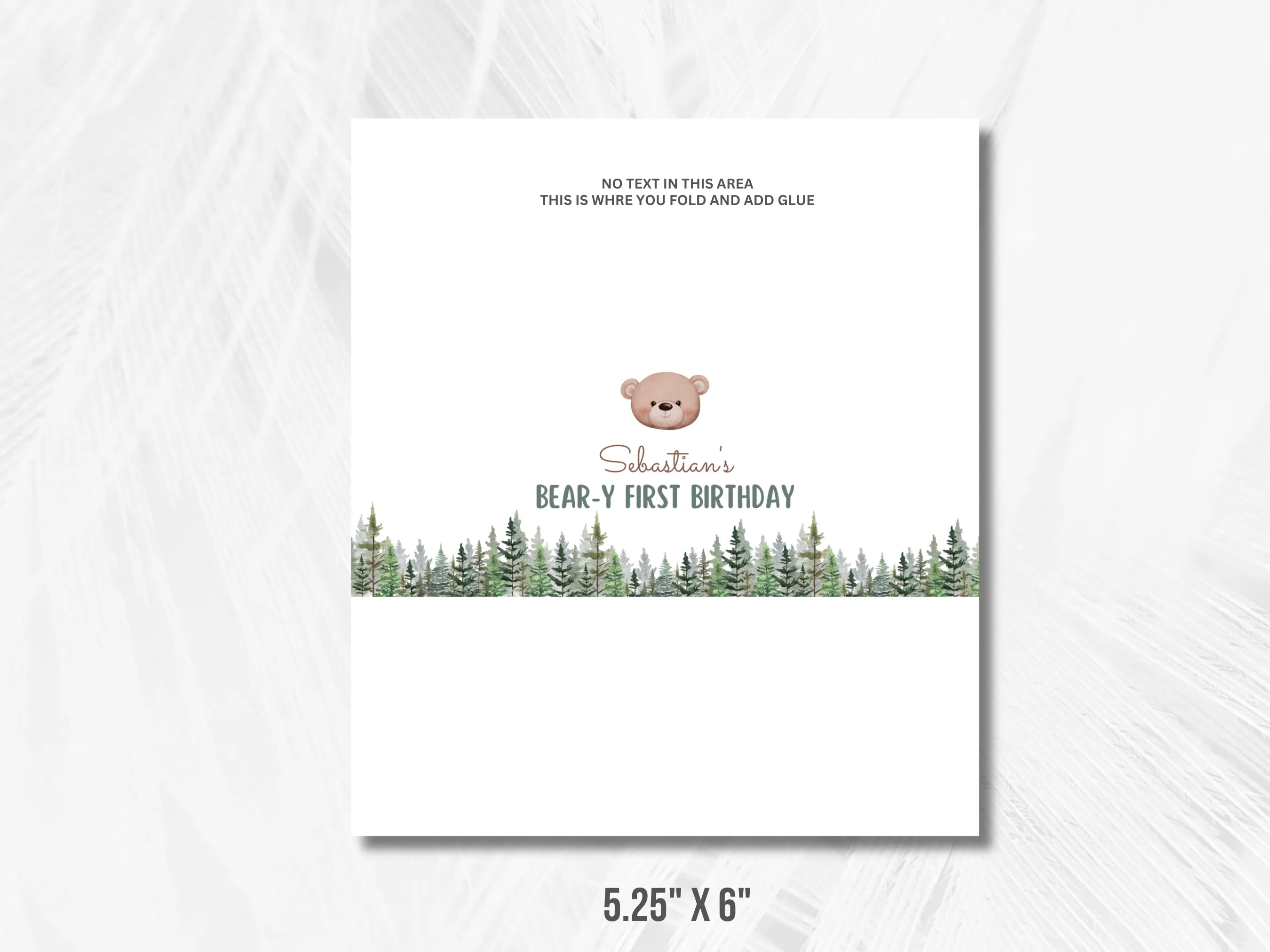 Woodland Bear Birthday Chocolate Wrapper | Brown Bear Candy Wrappers | Forest Animal Candy Bar Labels | Editable Canva Template | Digital Download