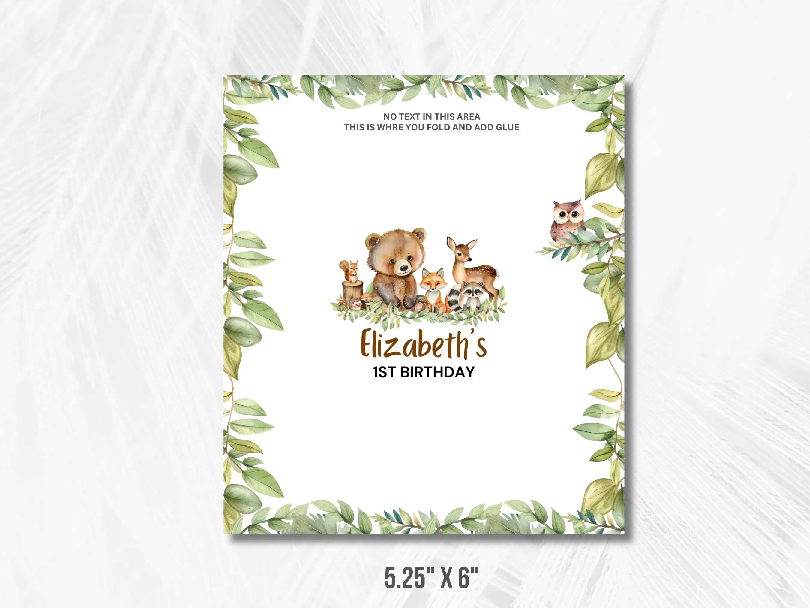 Woodland Animals Birthday Chocolate Wrappers | Wild One Candy Wrappers | Forest Animals Candy Bar Labels | Editable Canva Template | Digital Download