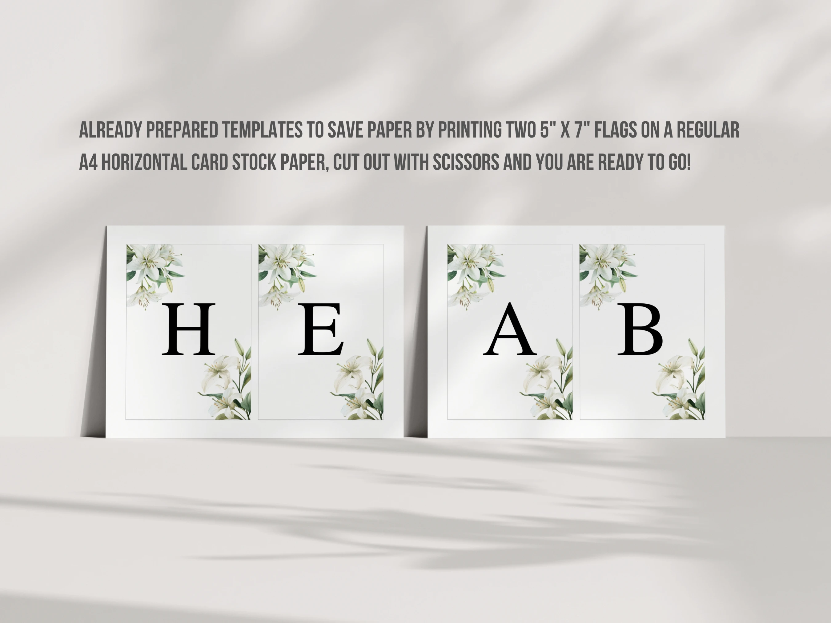 Baby In Bloom Baby Shower Wall Banner | Wildflower Greenery Baby Shower Welcome Garland | Editable Canva Template | Digital Download