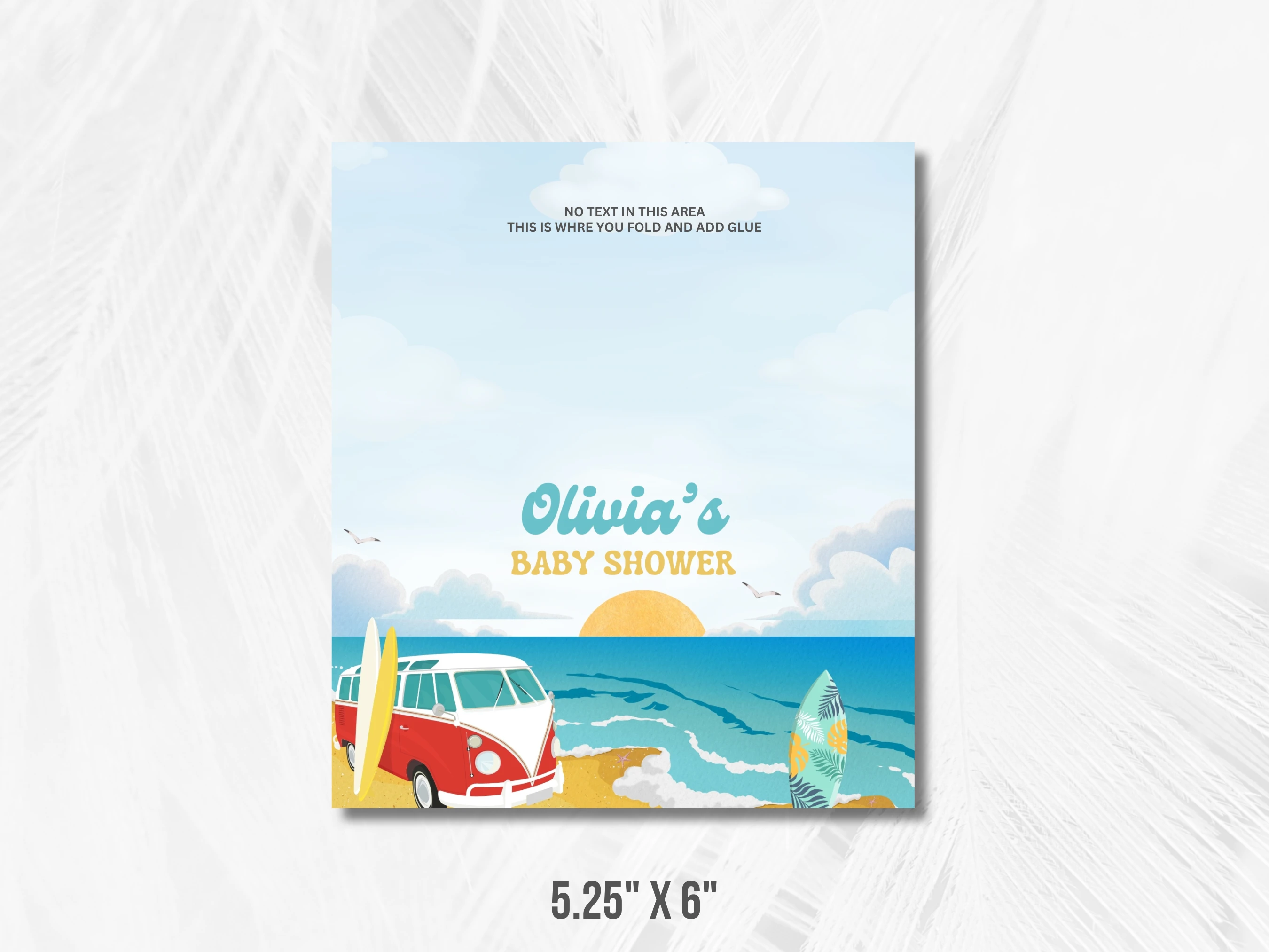 Baby On Board Baby Shower Chocolate Wrapper | Surfing Candy Bar Label | Editable Canva Template | Digital Download